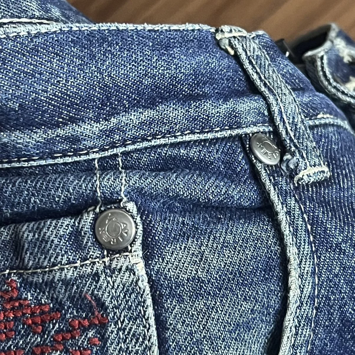 Avirex Denim “AVIREX” DISTRESS JEANS Blue Vintage