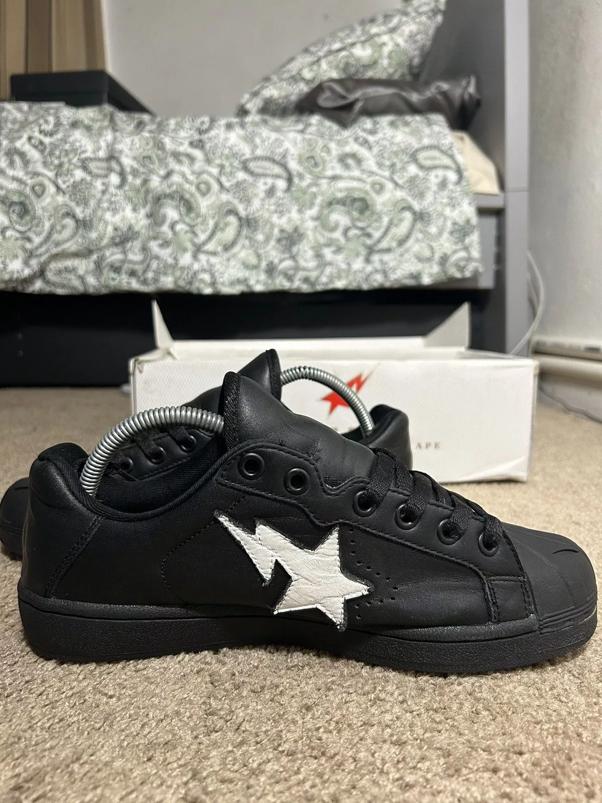 Bape Low Top Sneakers Bape Skullsta Black