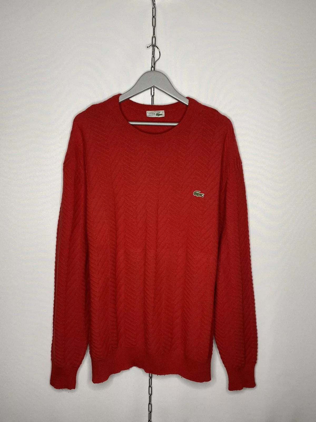 Lacoste Sweaters Knitwear Lacoste × Vintage 🐊Vintage Lacoste Chemise Knitted Sweater Jumper Pullover🐊 Red Streetwear