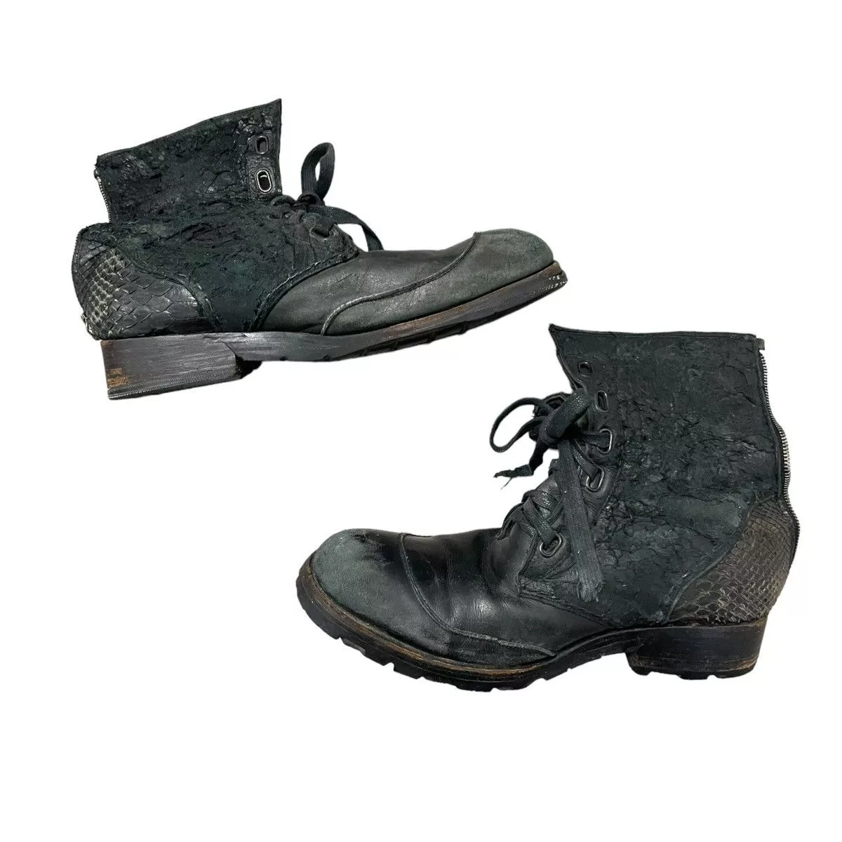 KMRii Boots Kmrii crush python boots Black