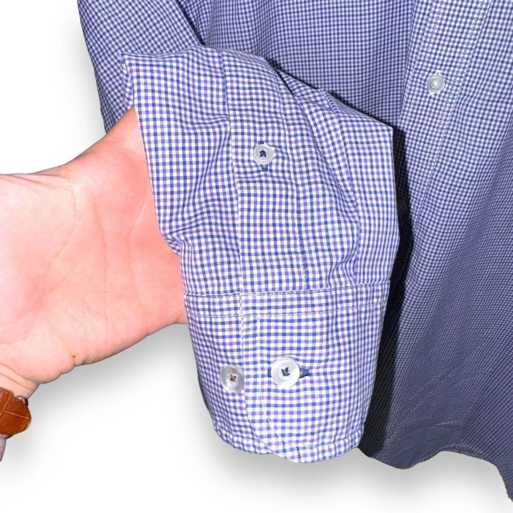 UNTUCKit Shirts Button Ups UntuckIt Purple & Navy Check Button Down Shirt Size XL