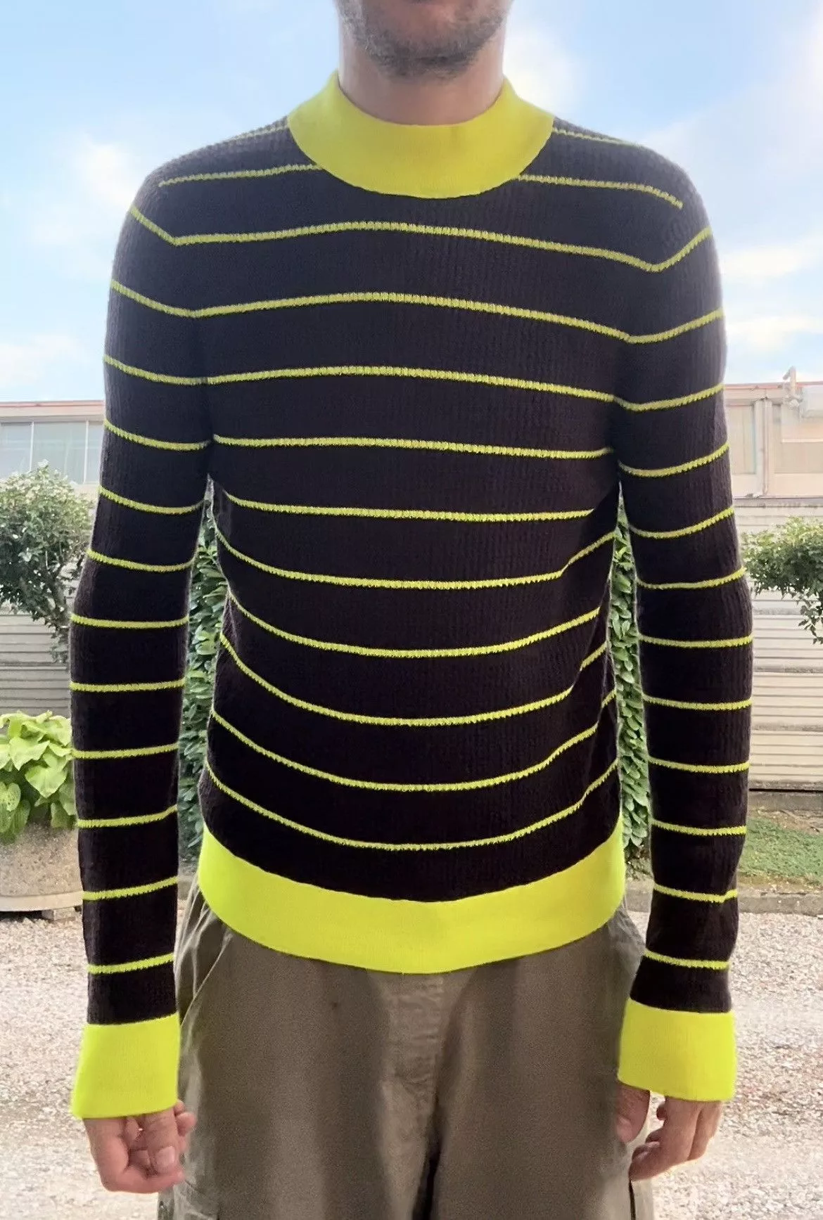 Acne Studios Sweaters Knitwear Acne Studios knitted wool striped yellow sweater knit NEW margiela marni