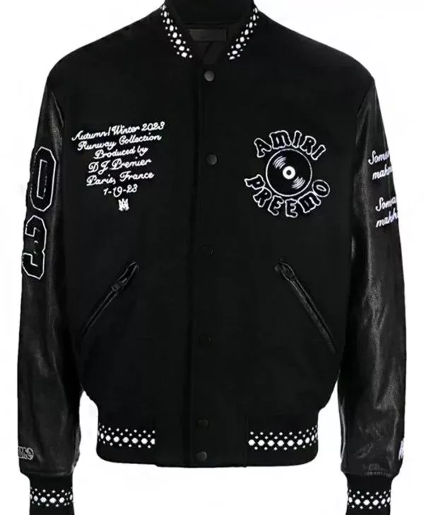 Amiri Light Jackets Amiri os11x0624 Wool-Blend Varsity Jackets in Multicolor