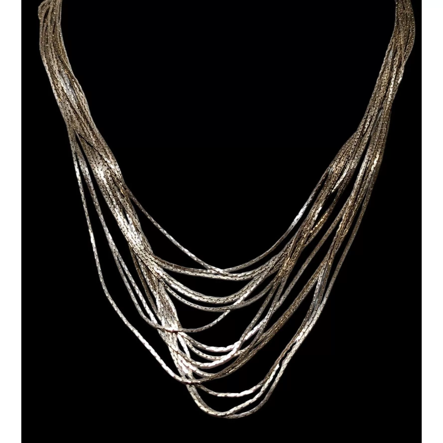 Express Necklaces Express Multilayer Silver Chain Necklace