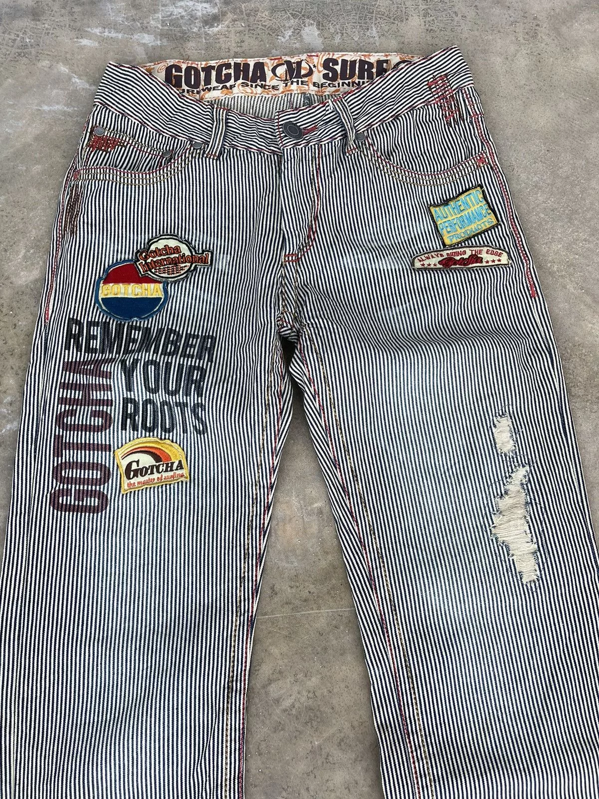 Gotcha Denim Gotcha Hickory stripe surf style denim Blue Vintage