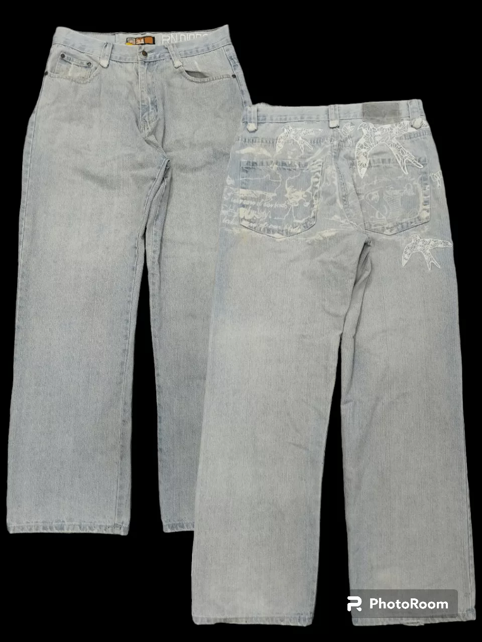 Akademiks Denim BAGGY SiCK🔥EMBROIDED BIRD BACK POCKET AKADEMIKS Multi Streetwear