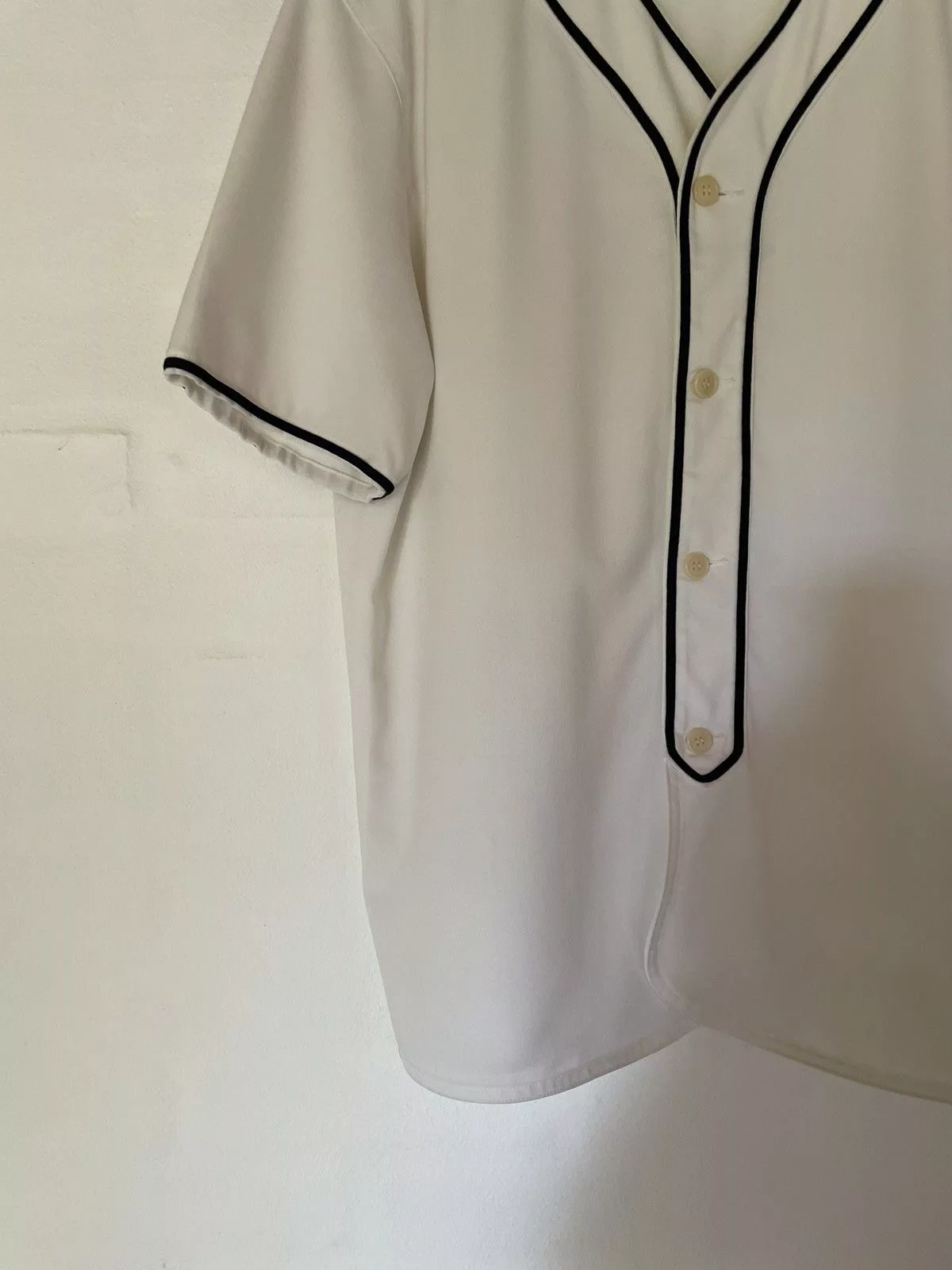 Sandro Shirts Button Ups Sandro Baseball Jersey White