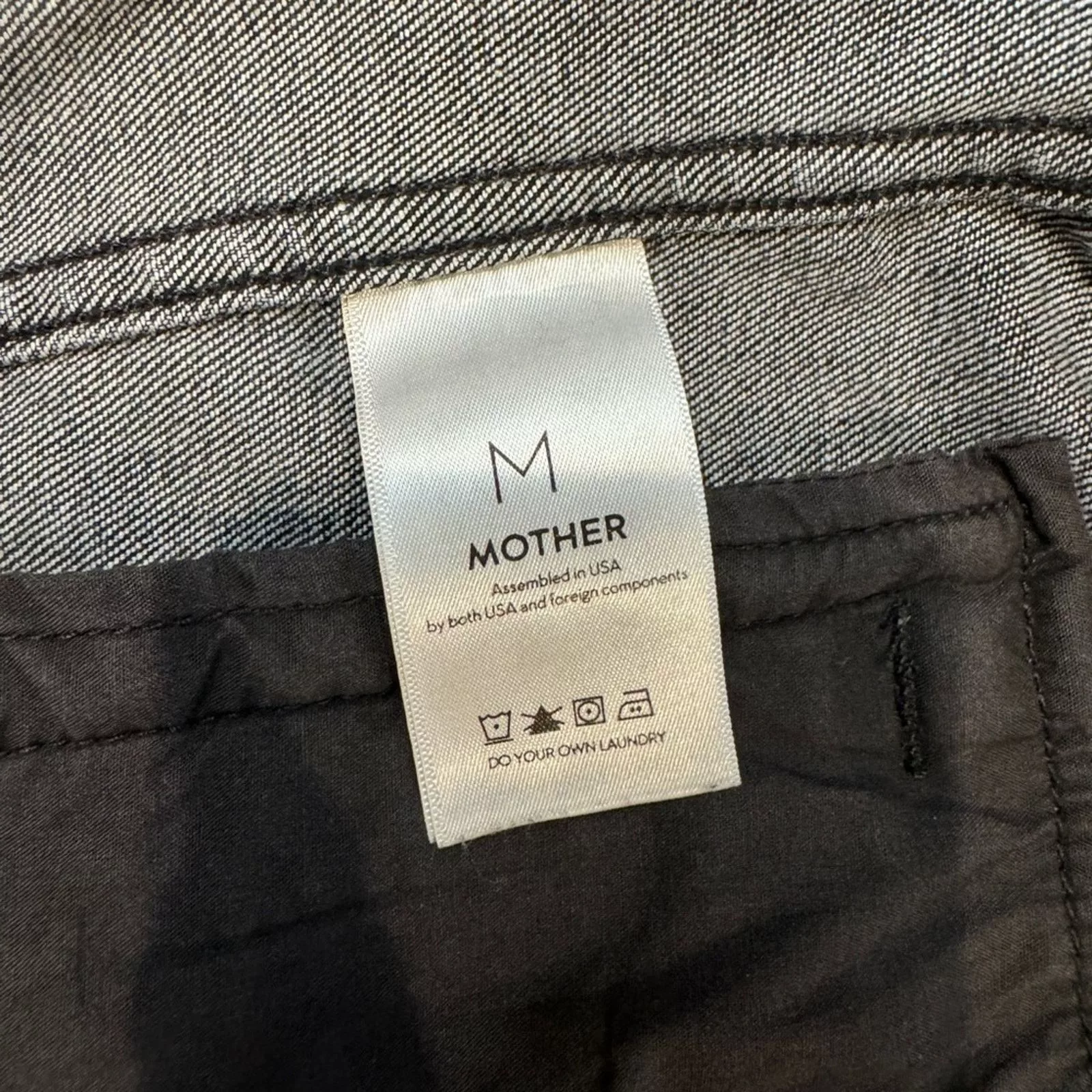 MOTHER Jackets MOTHER The Pocket Bruiser Denim Jacket in Train Stops Medium Gray