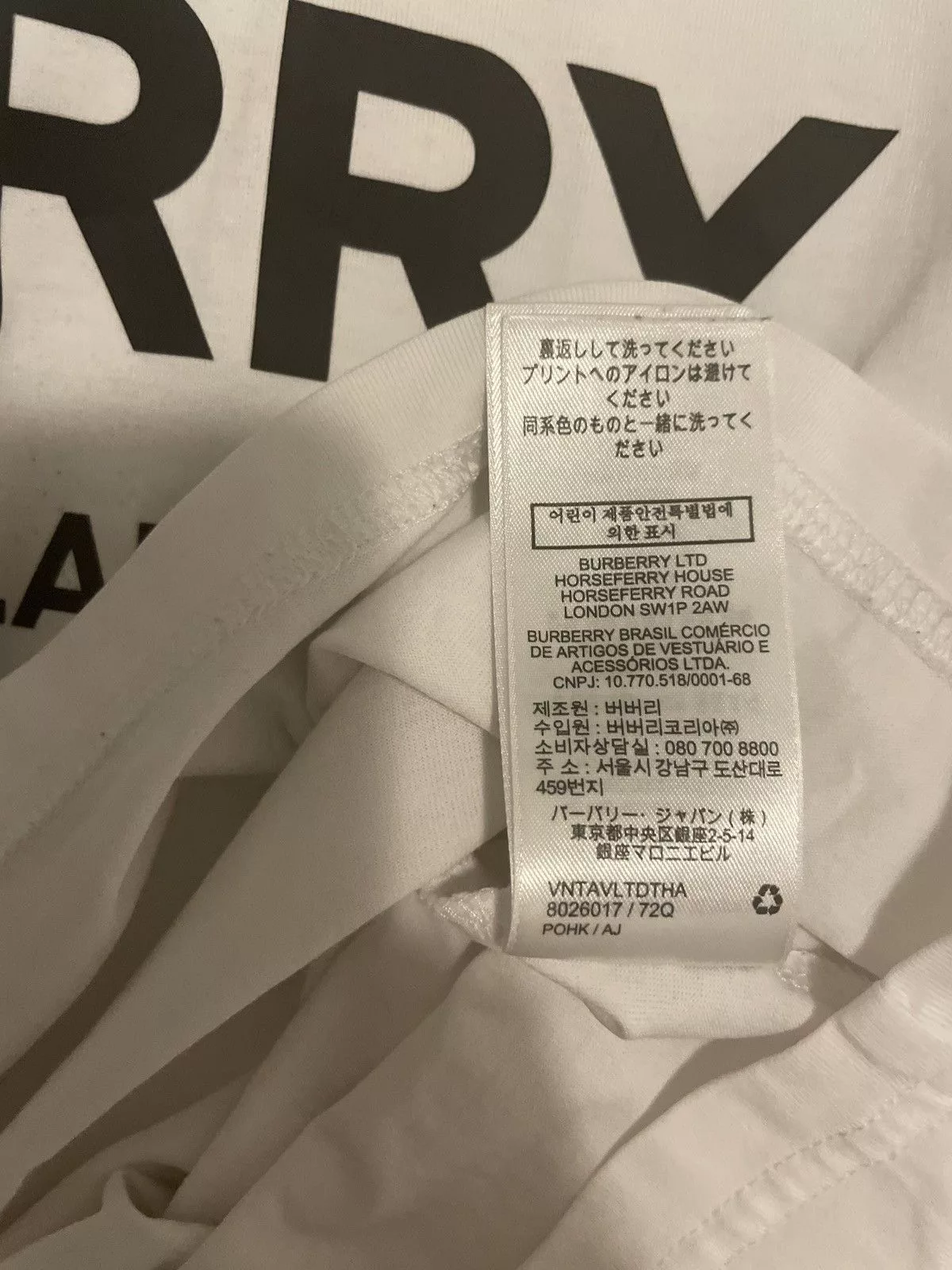Burberry Short Sleeve T Shirts Burberry White