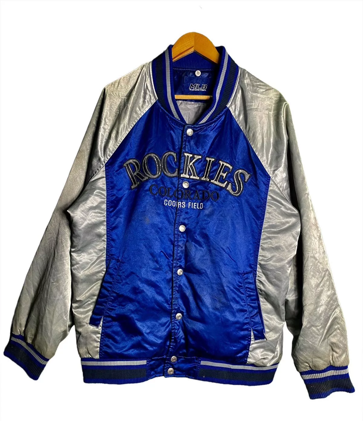 MLB Light Jackets MLB ROOKIES CALORADO VARSITY JACKET Blue Vintage