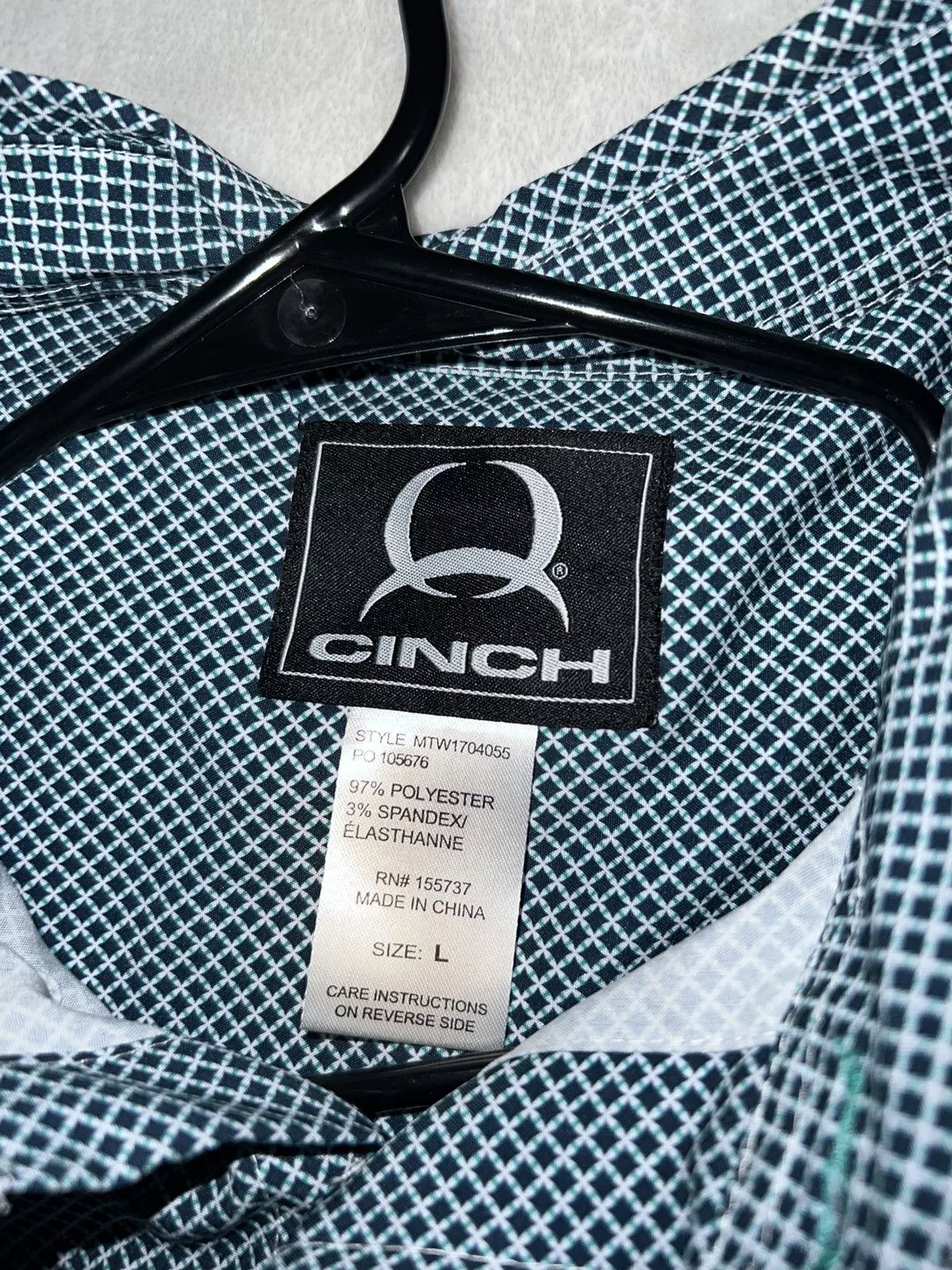 CINCH Short Sleeve T Shirts Men’s cinch short sleeve button up Blue