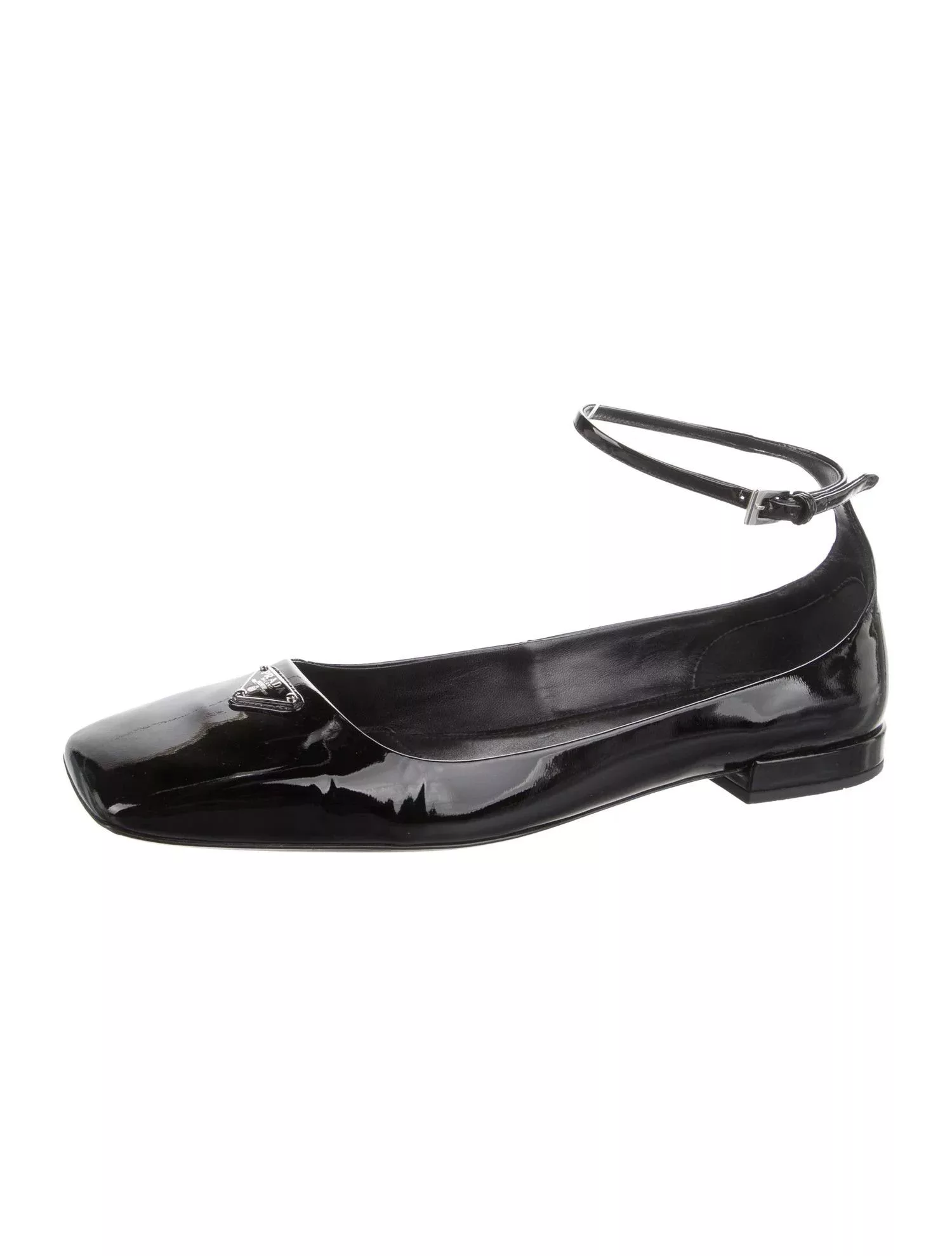 Prada Flats Prada o1la1rc1a0724 Leather Flats in Black