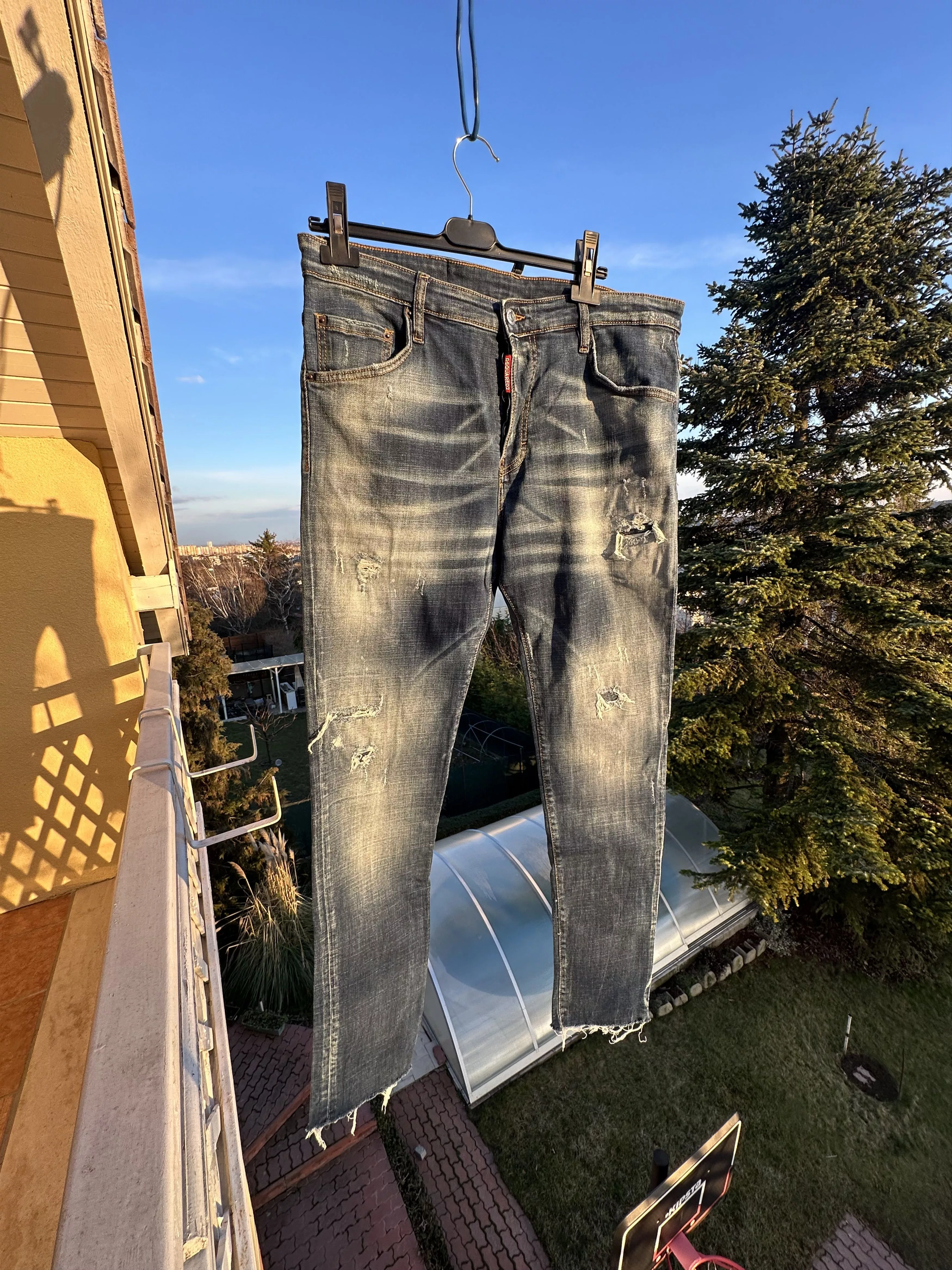 Dsquared2 Denim Dsquared2 Tidy Biker Jean Orange Label Blue