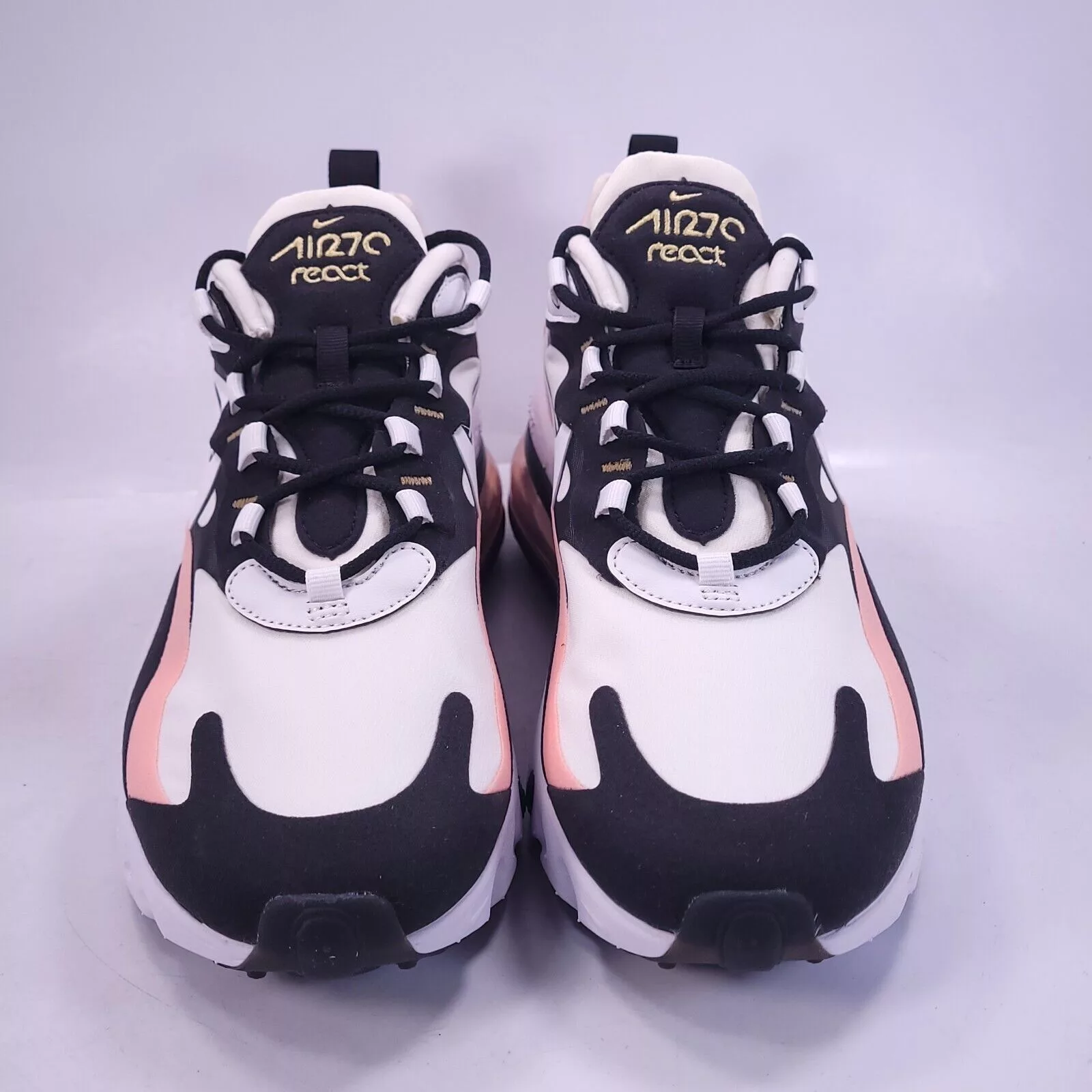 Nike Low Top Sneakers Nike Air Max 270 React Shoe Womens Size 10 AT6174-005 White