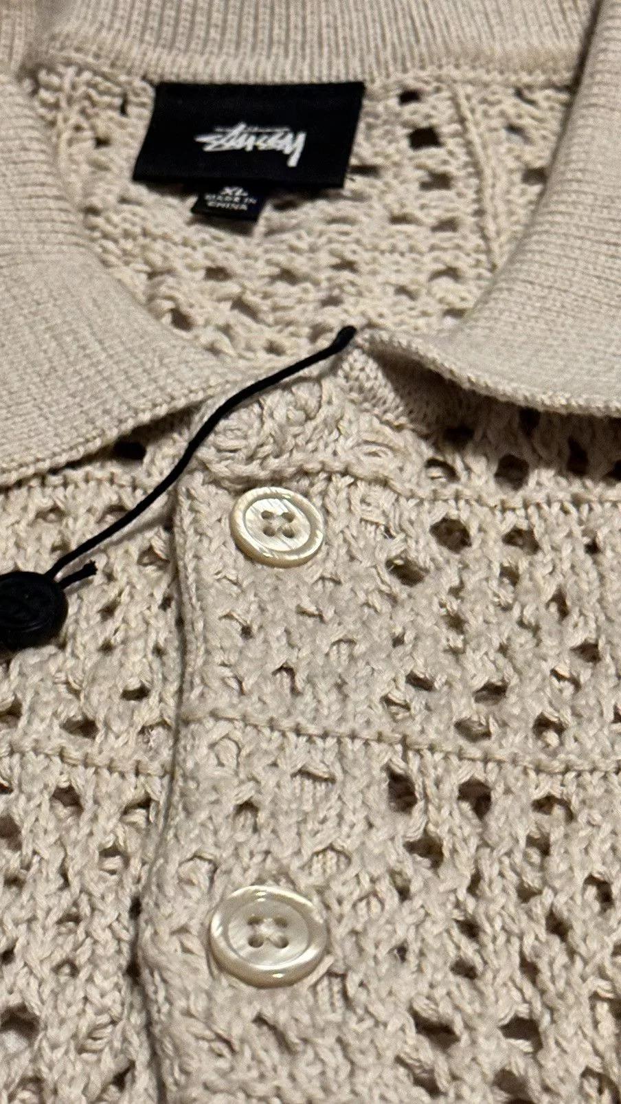 Stussy Shirts Button Ups Stussy Crochet Button up White