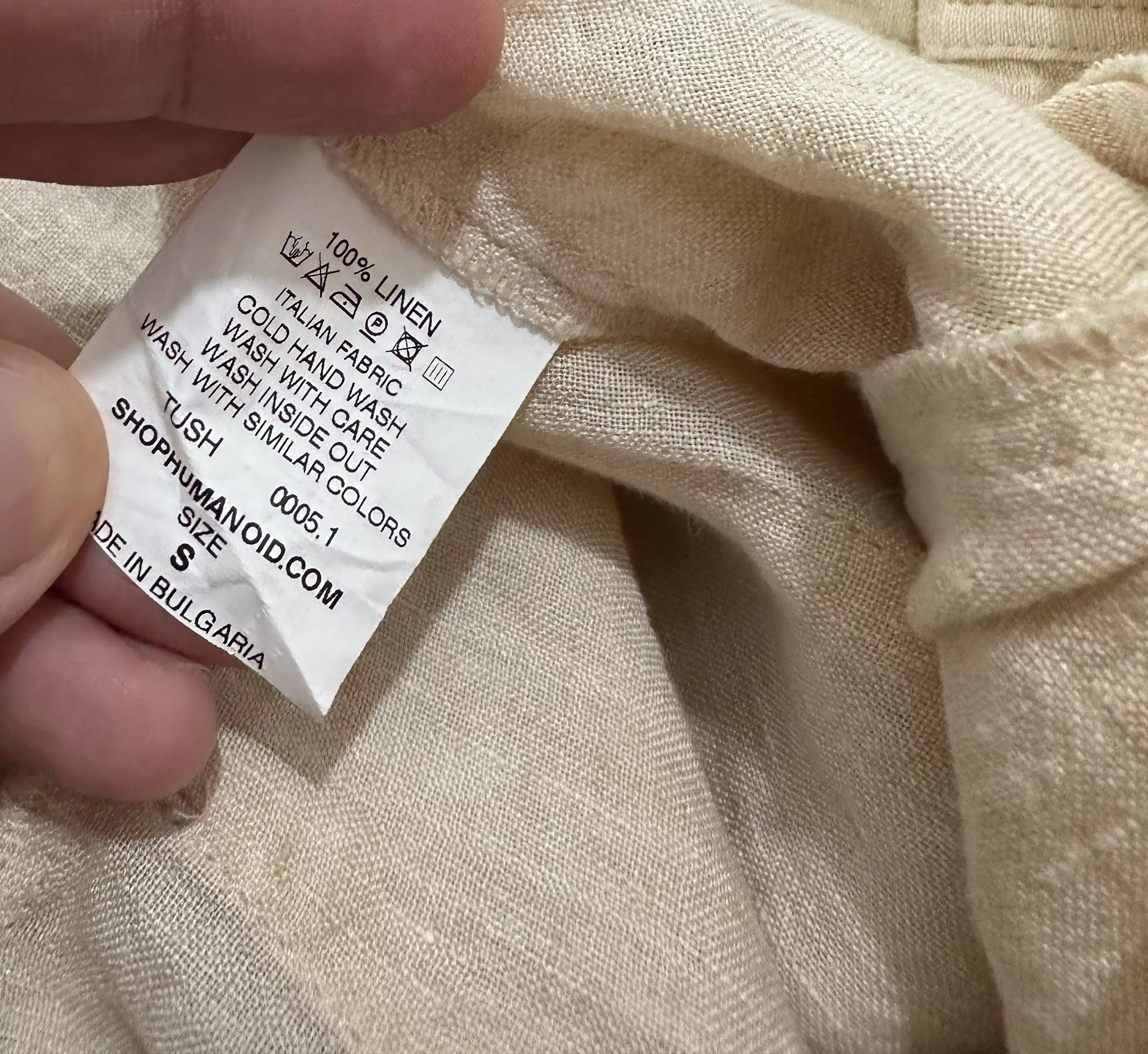 HUMANOID Pants HUMANOID Linen trousers Beige