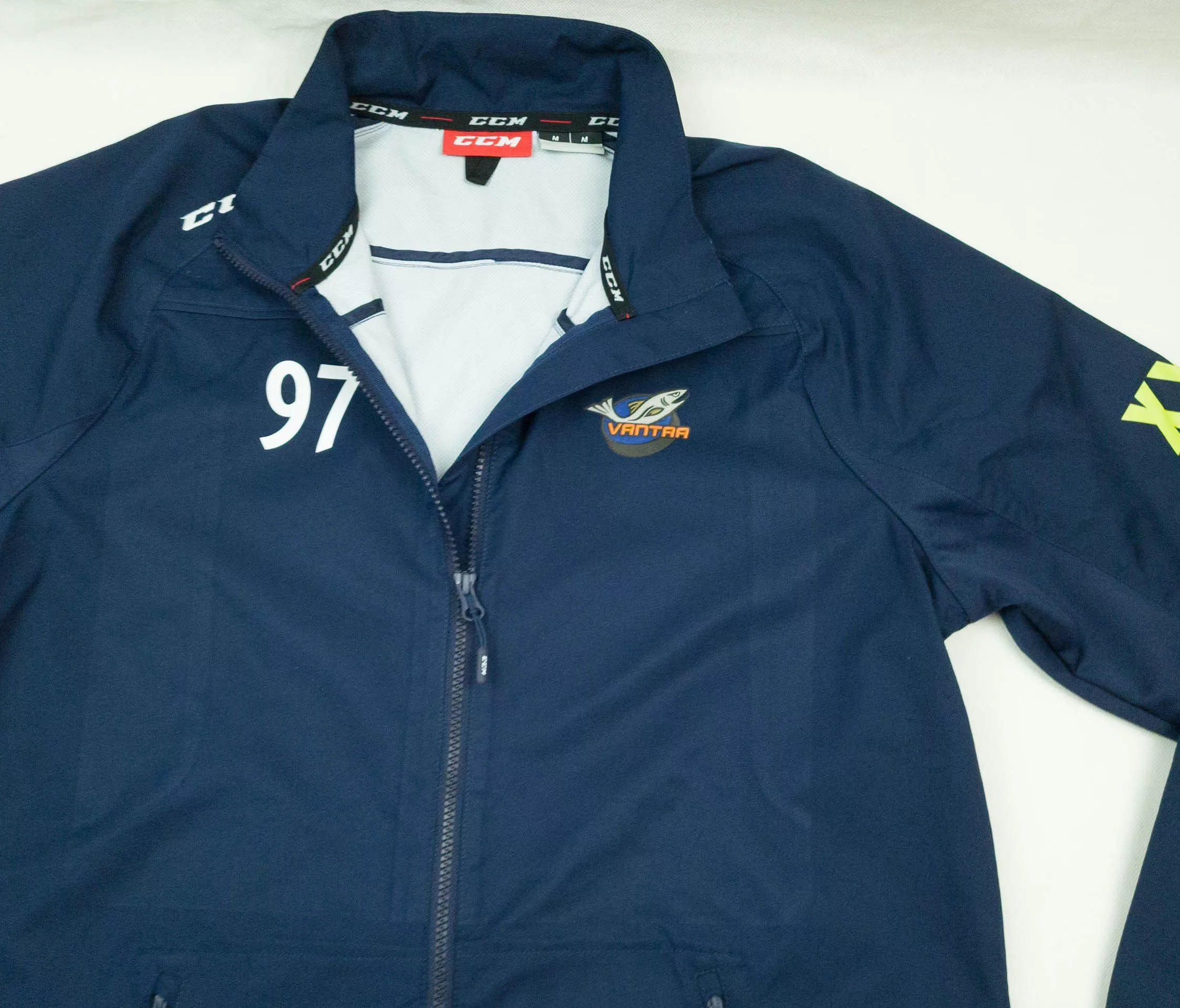 Ccm Light Jackets CCM TRAINING ZIP TRACK JACKET ICE HOCKEY VANTAR SIZE M Blue