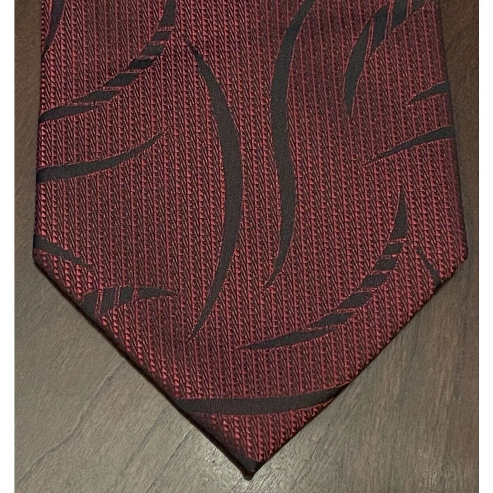 Other Ties Pocketsquares Other Steven Land Red Black 100% Polyester Men’s Neck Tie Multi