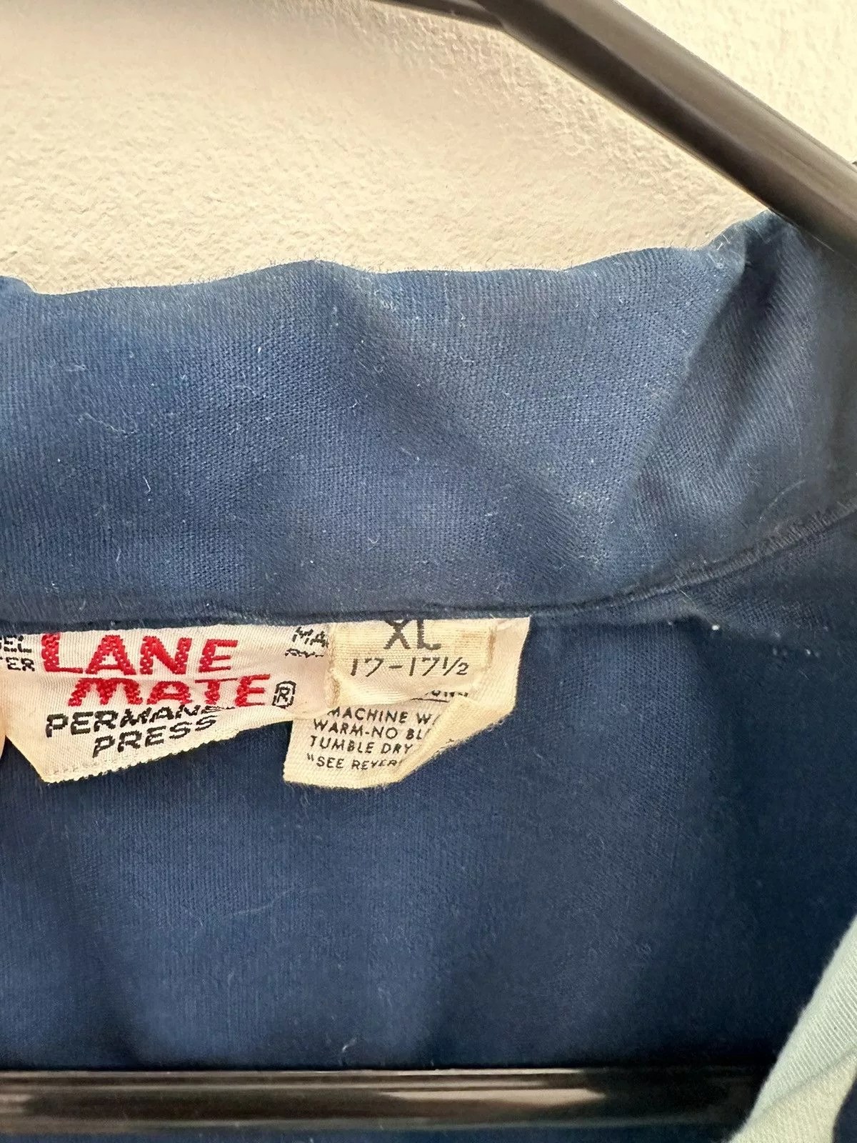 Vintage Polos Vintage Bowling Shirt Blue