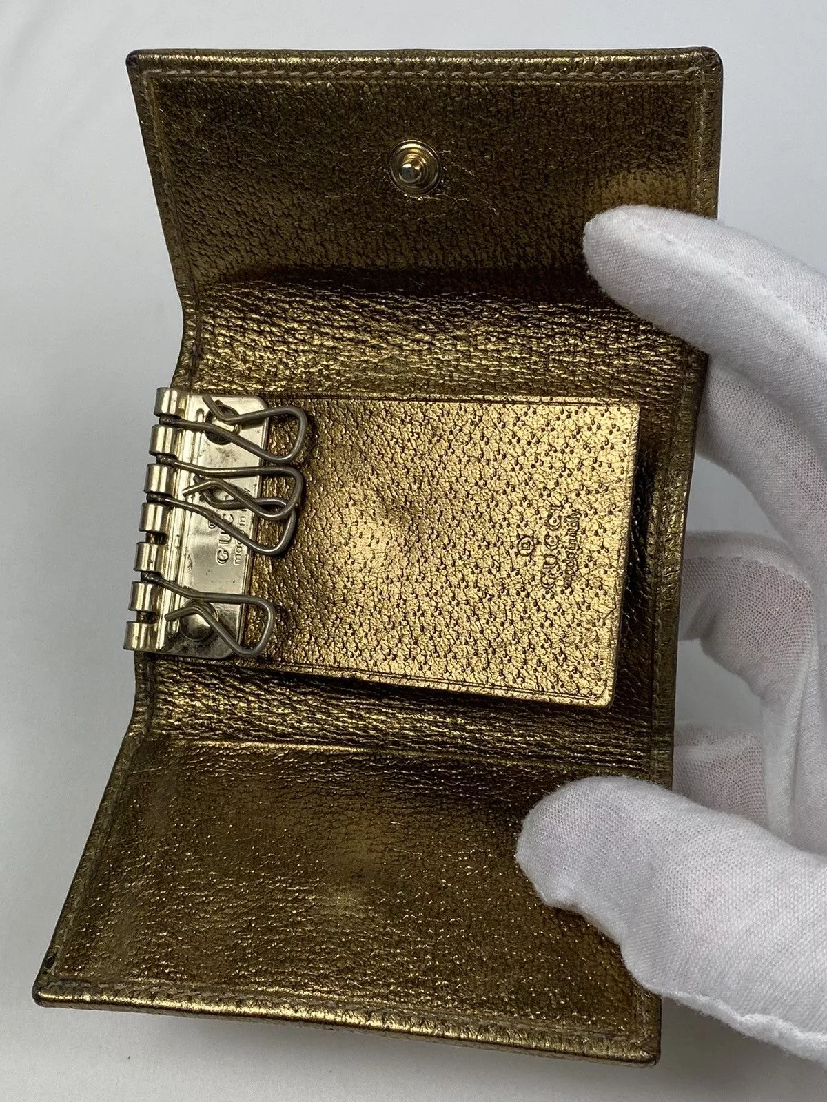 Gucci Wallets Gucci GG Monogram Key Holder Brown