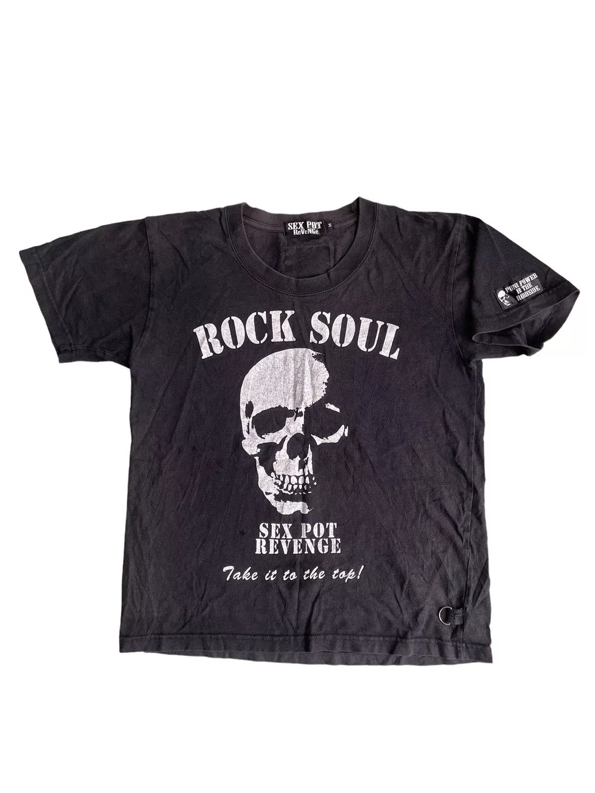 14th Addiction Short Sleeve T Shirts 14th Addiction Big Skulls "Rock Soul" Sex Pot Revenge 🇯🇵 Seditionary Shirt Black