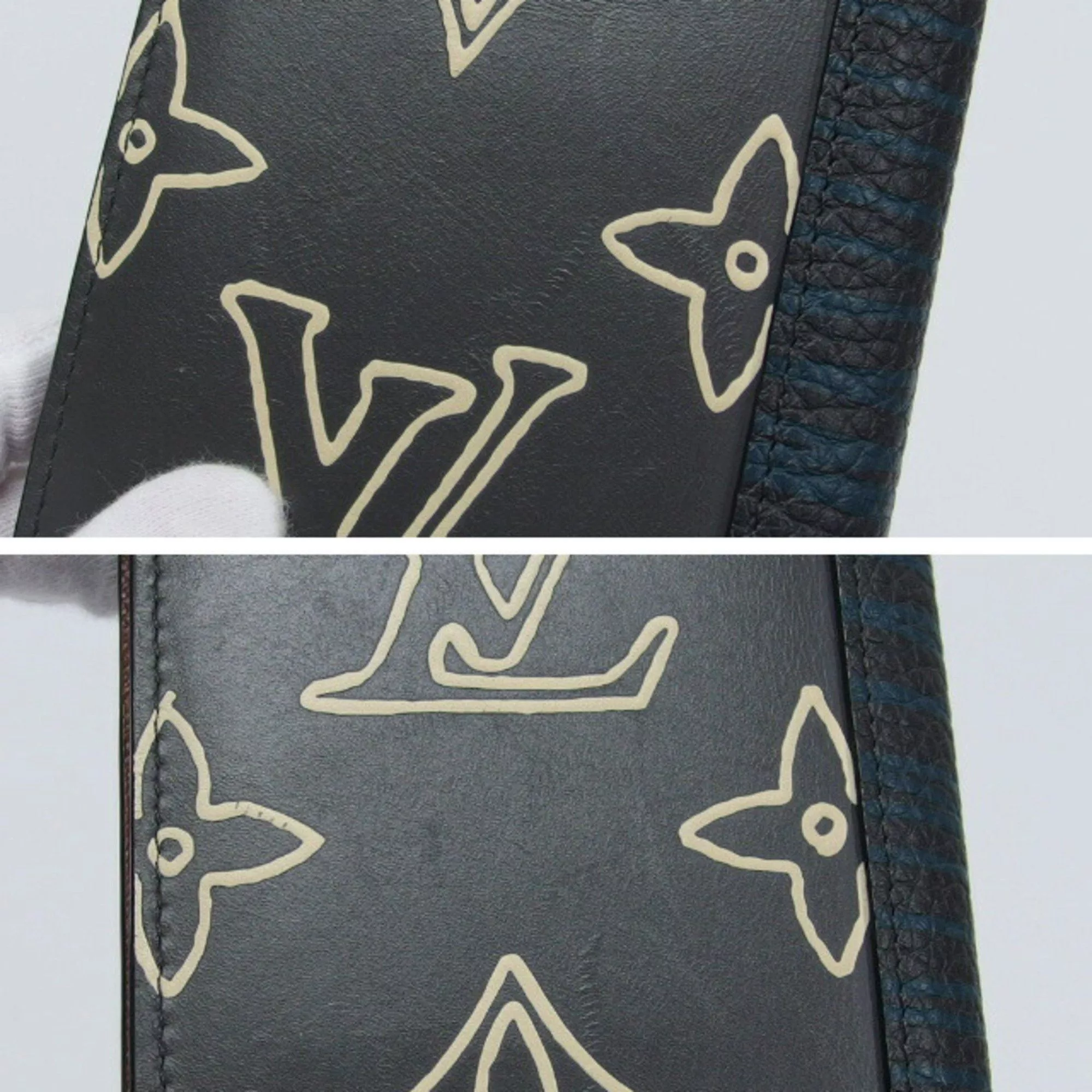 Louis Vuitton Wallets Louis Vuitton Monogram Patchwork Portefeuille Brazza Eclipse Beige
