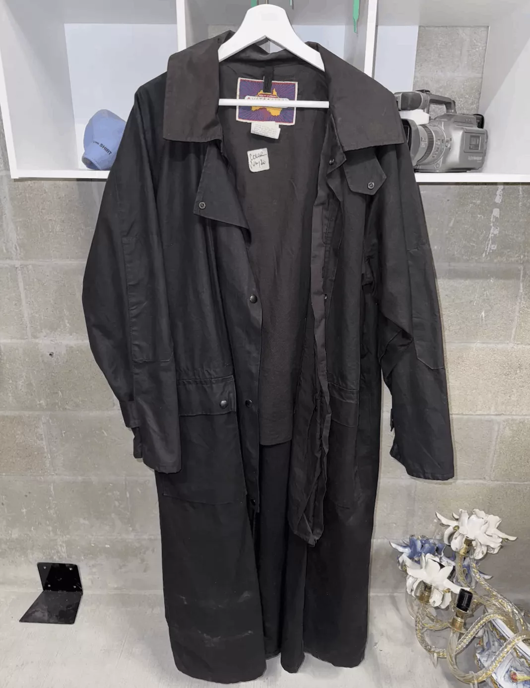 The Australian Outback Collection Raincoats The Australian Outback Collection Down Under Australia Outfitters Trench Coat Black
