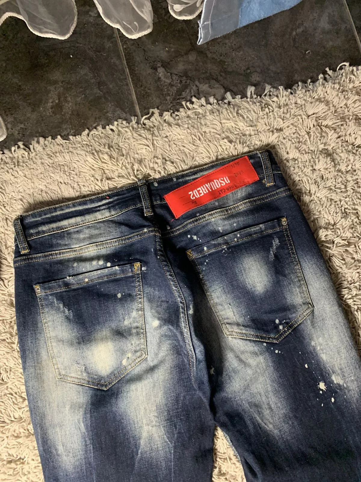 Dsquared2 Denim Dsquared2 × Vintage Dsquared2 distressed denim pants Blue Streetwear