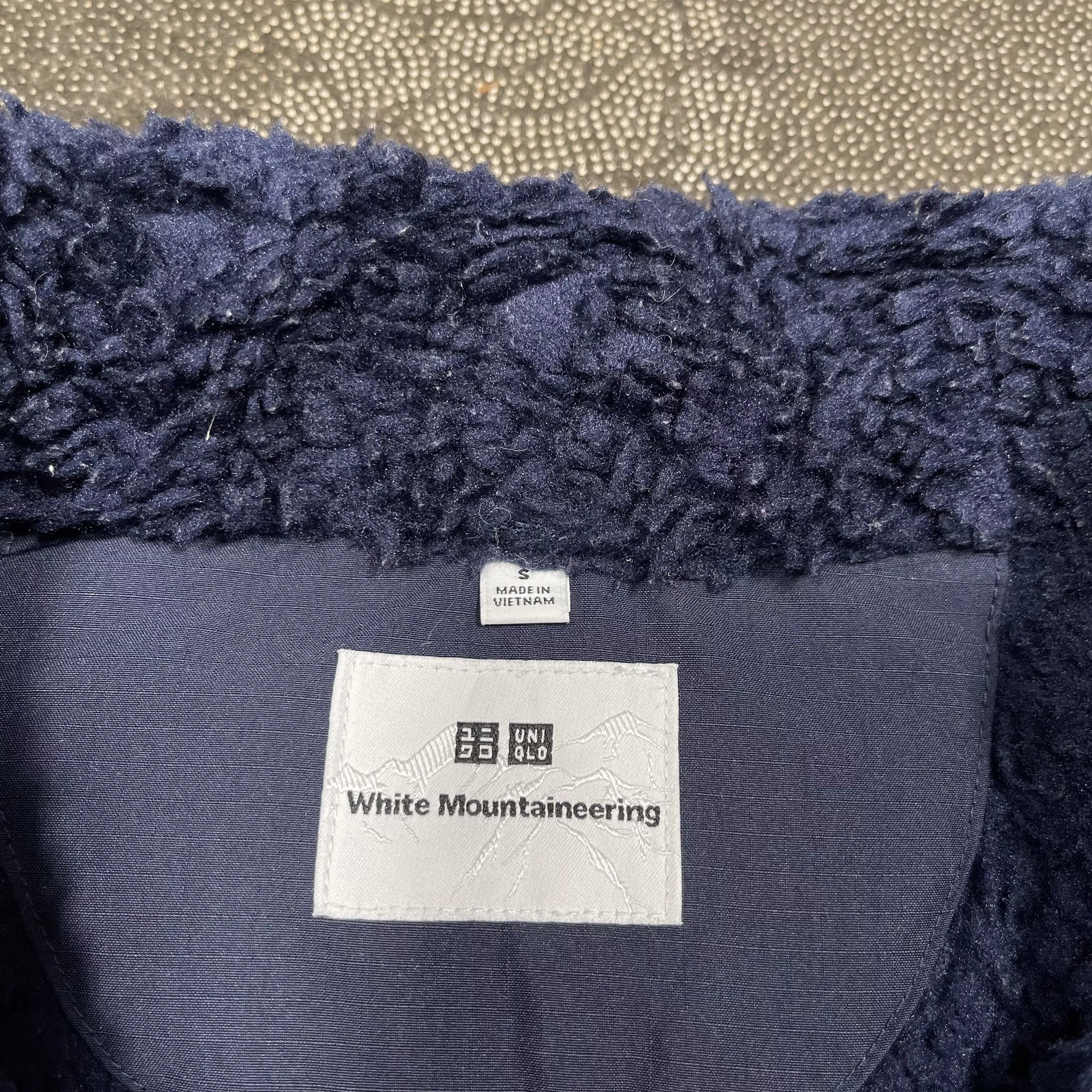 White Mountaineering Light Jackets White Mountaineering Sherpa Fleece Deep Pile Sweater Blue
