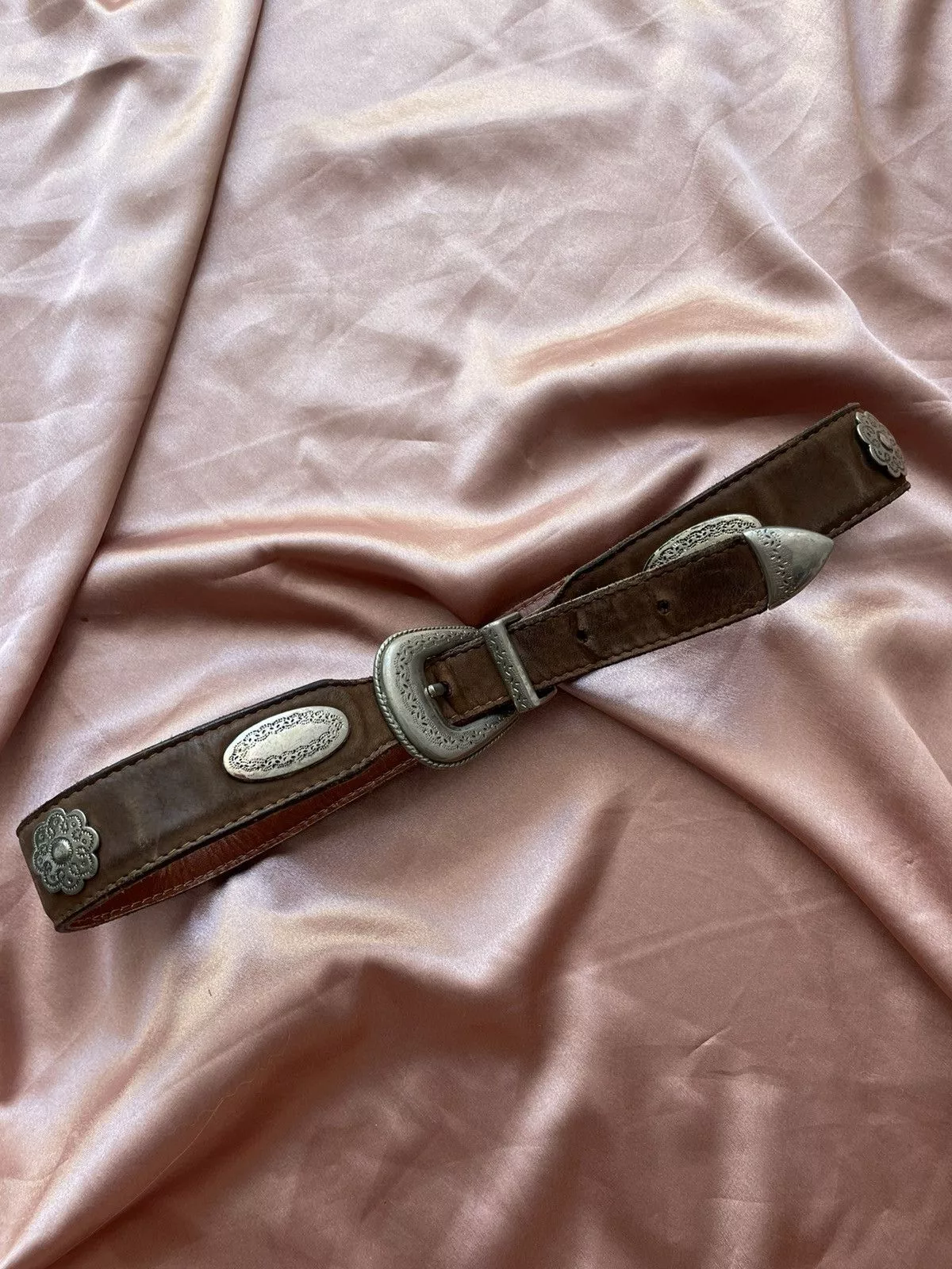 Vintage Belts Vintage leather belt Brown