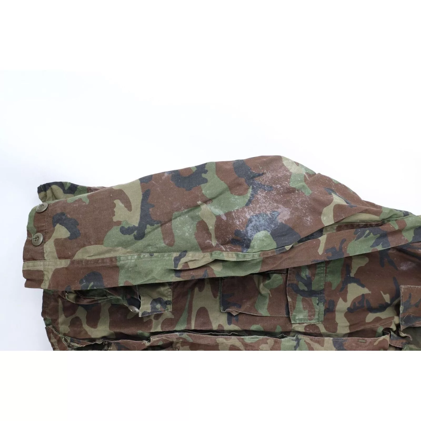 Vintage Light Jackets Vintage 70s Thrashed Ripstop Poplin Camouflage Jacket Multi