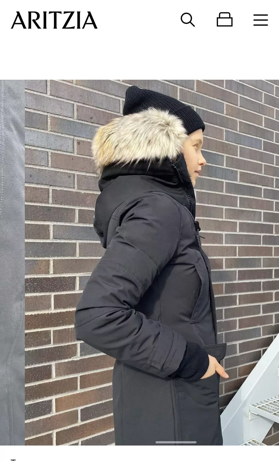 Aritzia Down Jackets BLACK ARITZIA BANCROFT PARKA