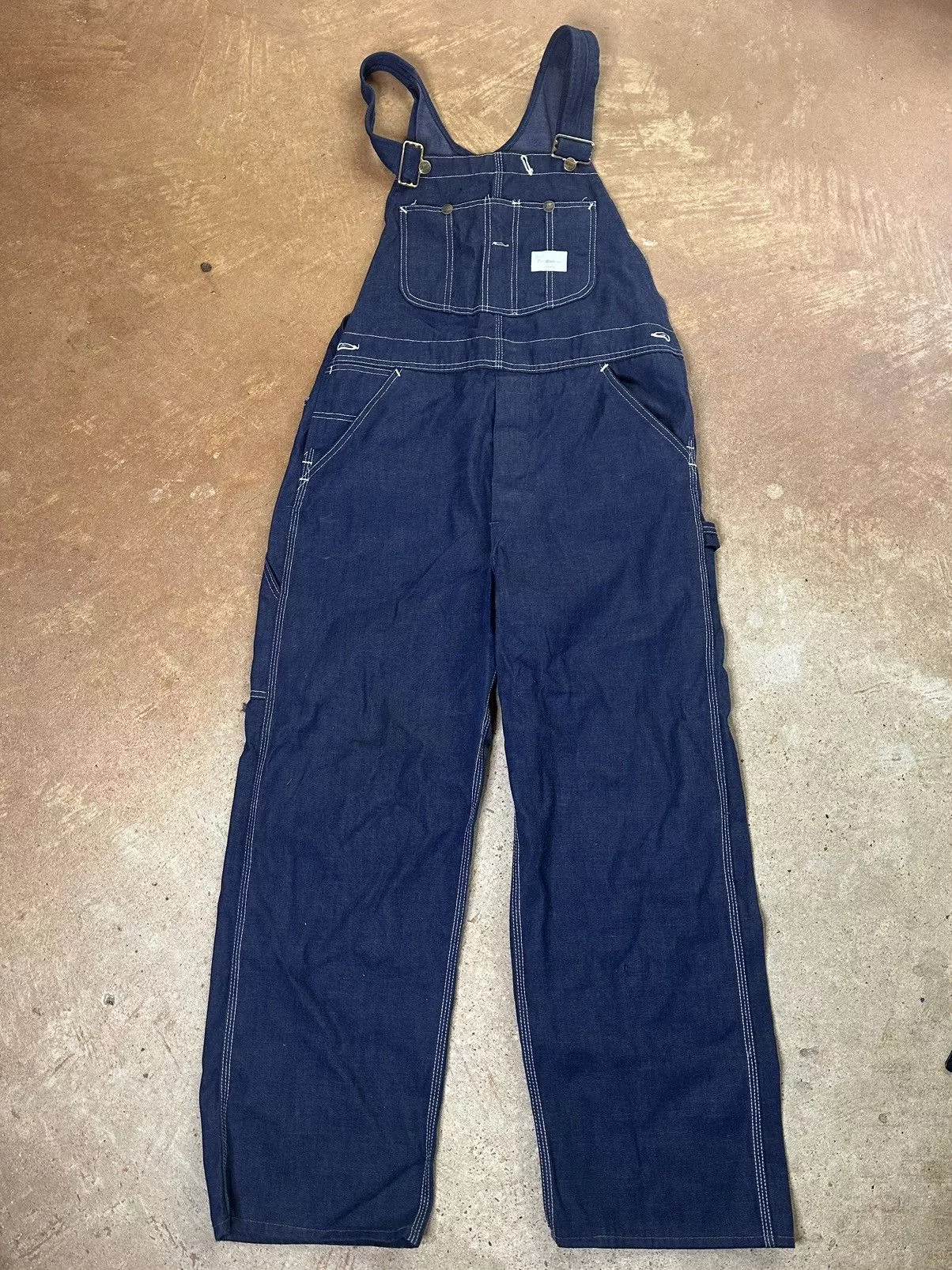 Sears Overalls Jumpsuits 70s Sears Tradewear Overalls Blue