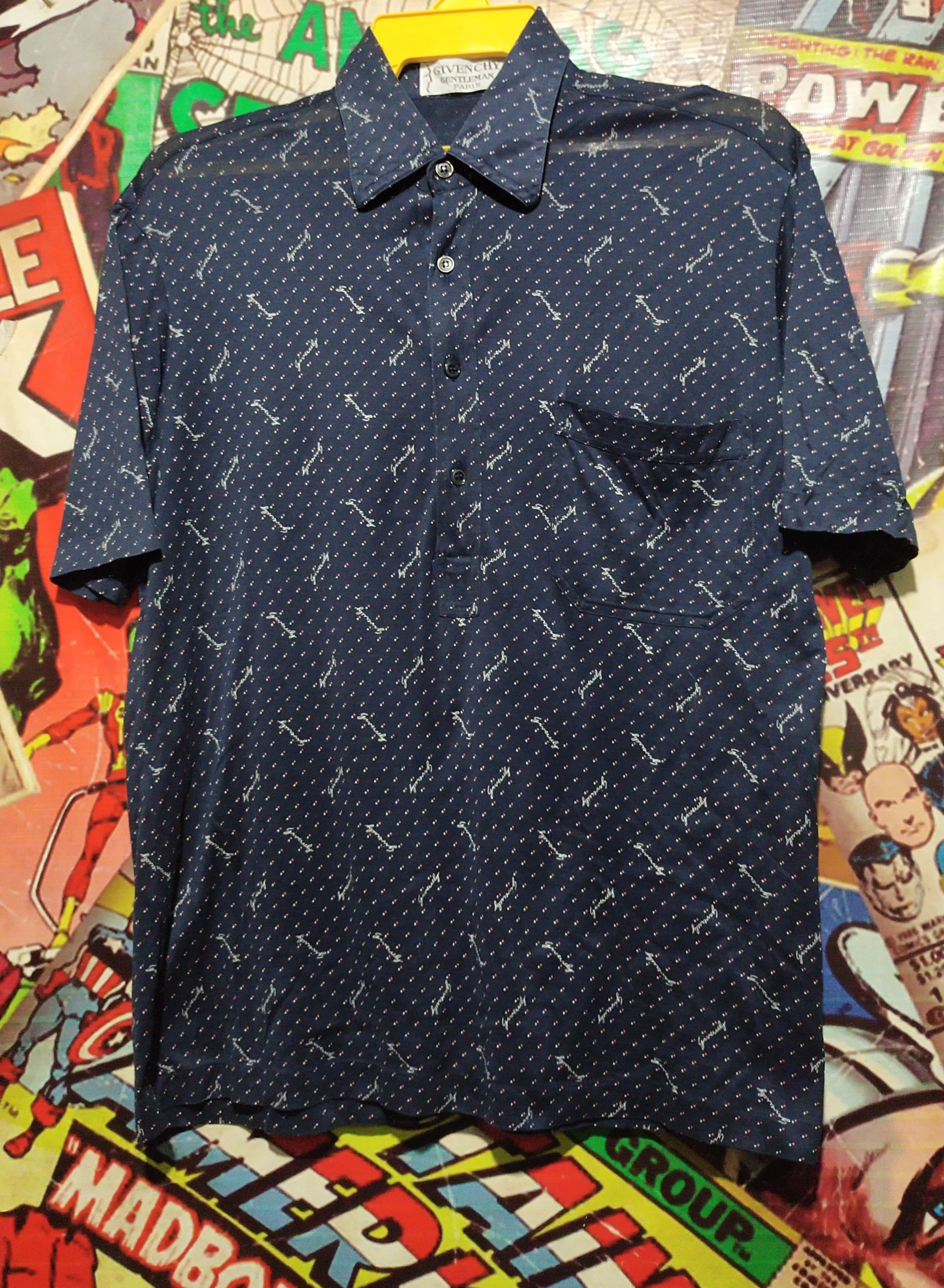 Givenchy Polos VINTAGE X GIVENCHY MONOGRAM POLO SHIRTS Blue