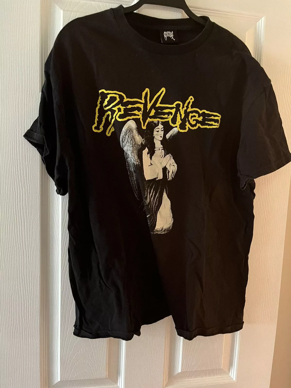 Revenge Short Sleeve T Shirts Revenge angel tee Black