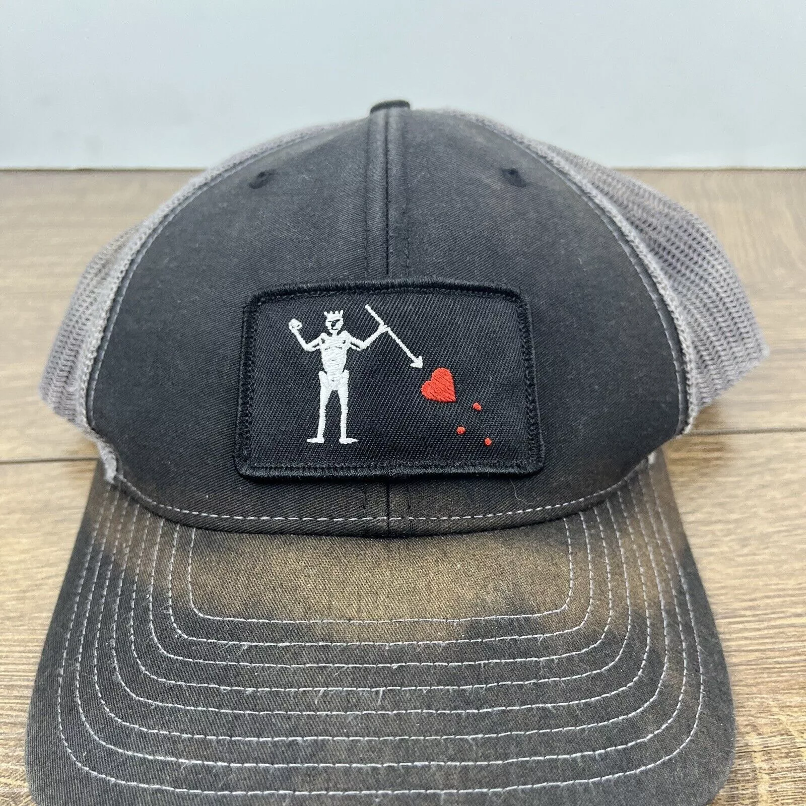Other Hats Other Devils Love Hat Heart Gray Hat Adjustable Adult Size Hat Gra