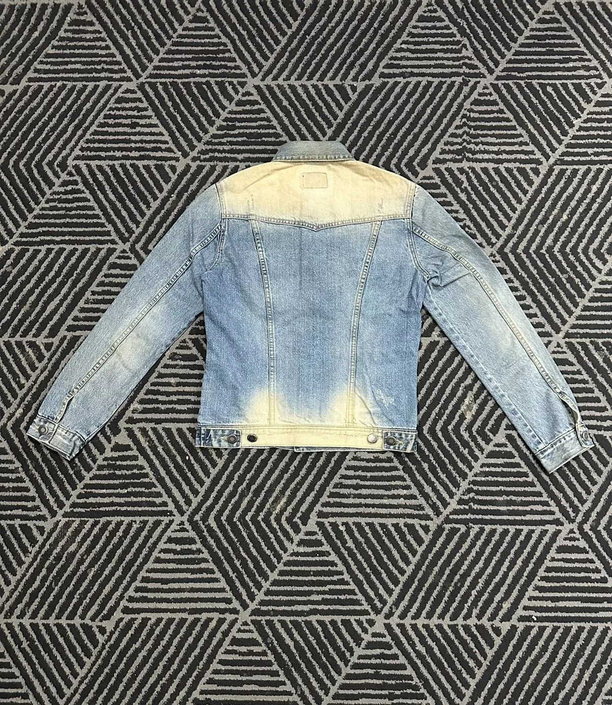Vintage Denim Jackets Vintage DESIGNWORK Acidwash Style Buttoned Denim Jacket Blue Streetwear