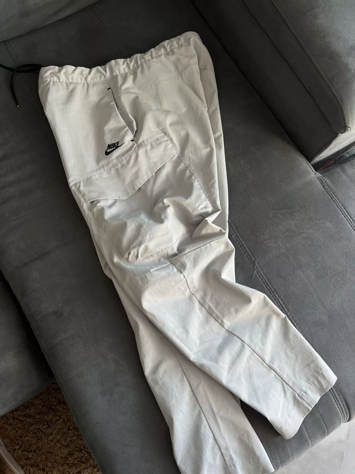 Nike Sweatpants Joggers Nike tech nylon pants drill Gray