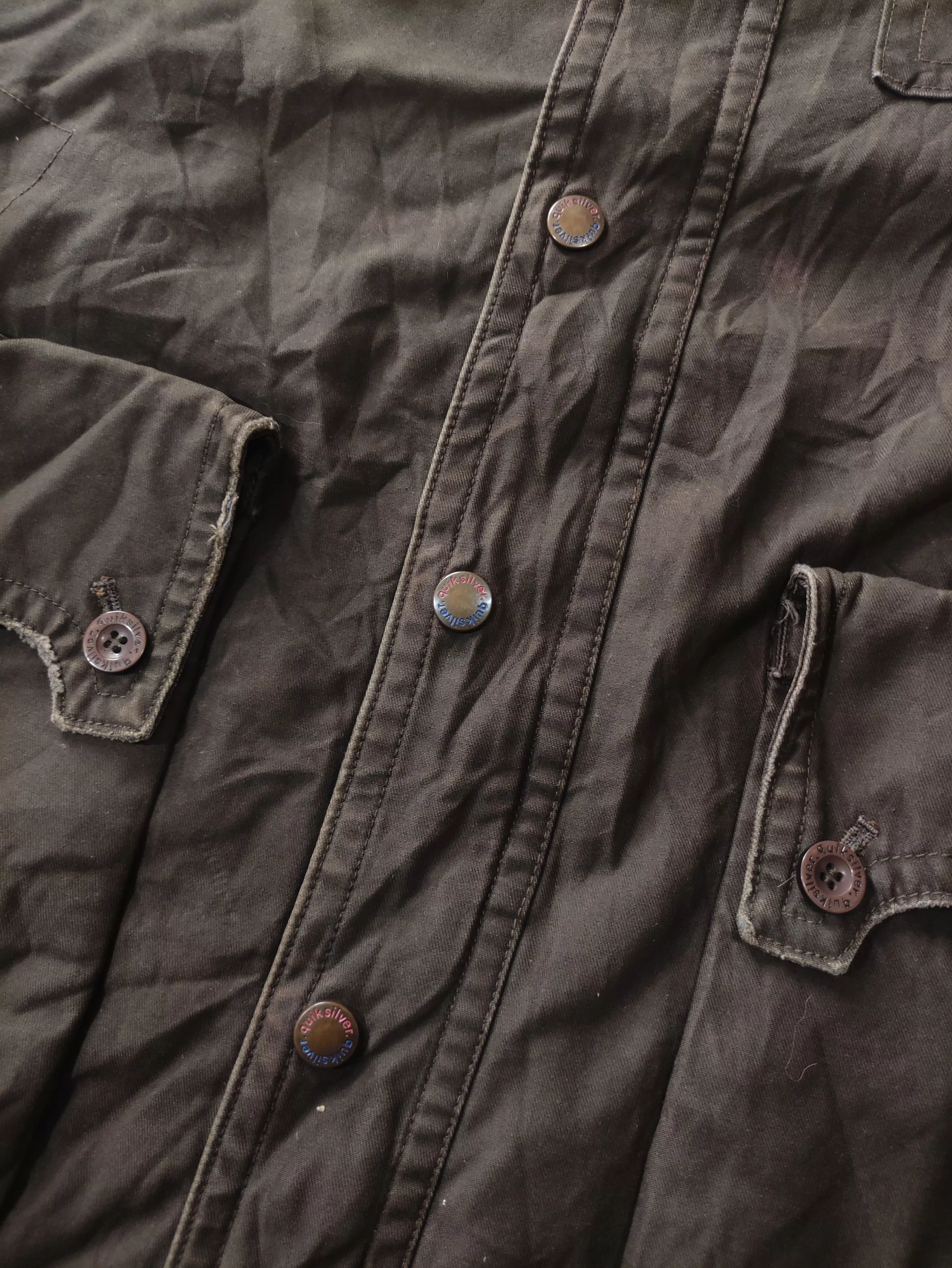 Quiksilver Parkas QUIKSILVER DARK BROWN CANVAS JACKET