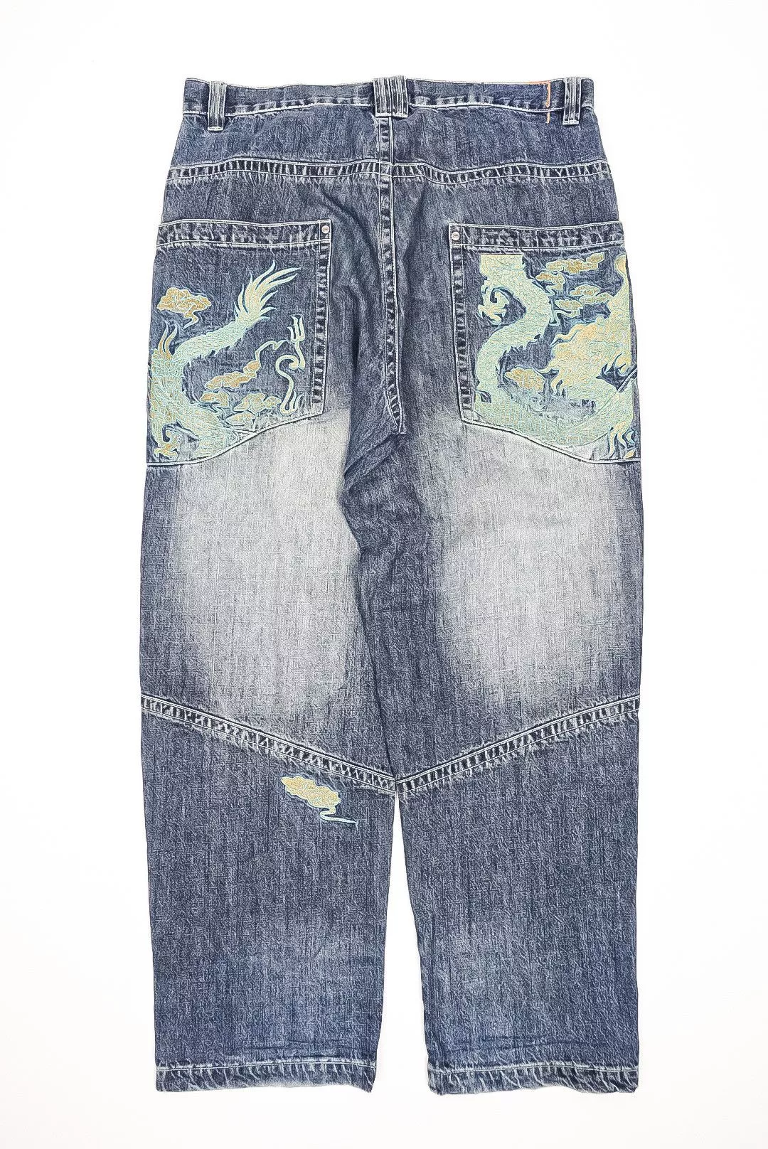 Ecko Unltd. Denim Ecko Unltd. × Marc Ecko Vintage Y2K 2000s Ecko Unltd Dragon Embroidered Jeans Blue