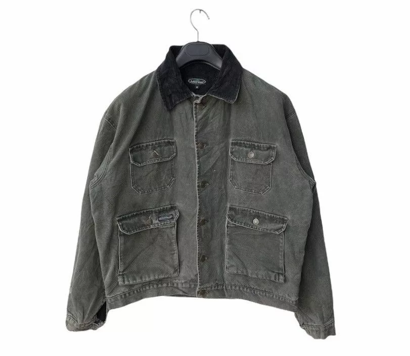 Japanese Brand Bombers Japanese Brand × Vintage Vintage Arborwear Distressed Multipocket Detroit Jacket Brown Workwear