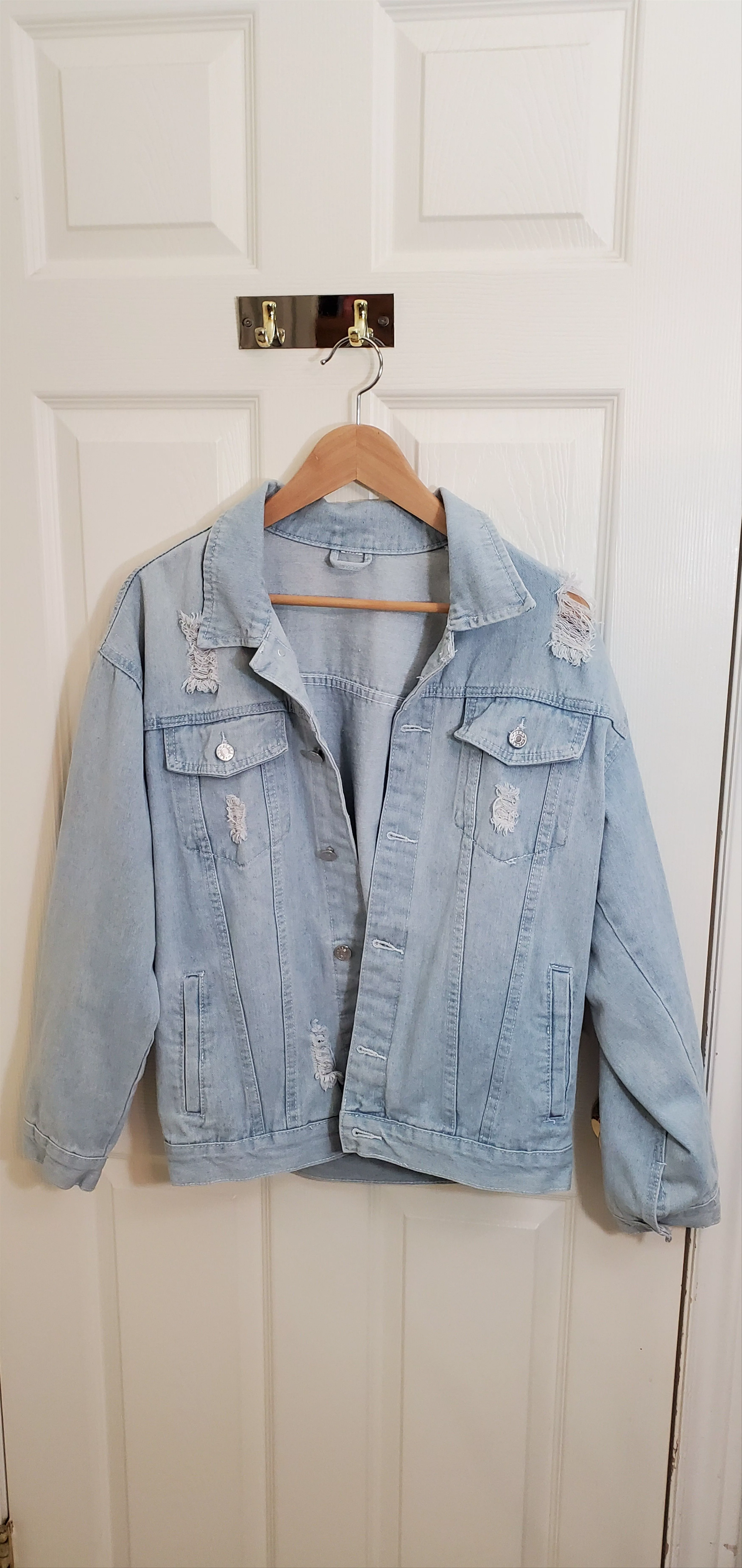 Vintage Denim Jackets Vintage Distressed Denim Jacket Blue