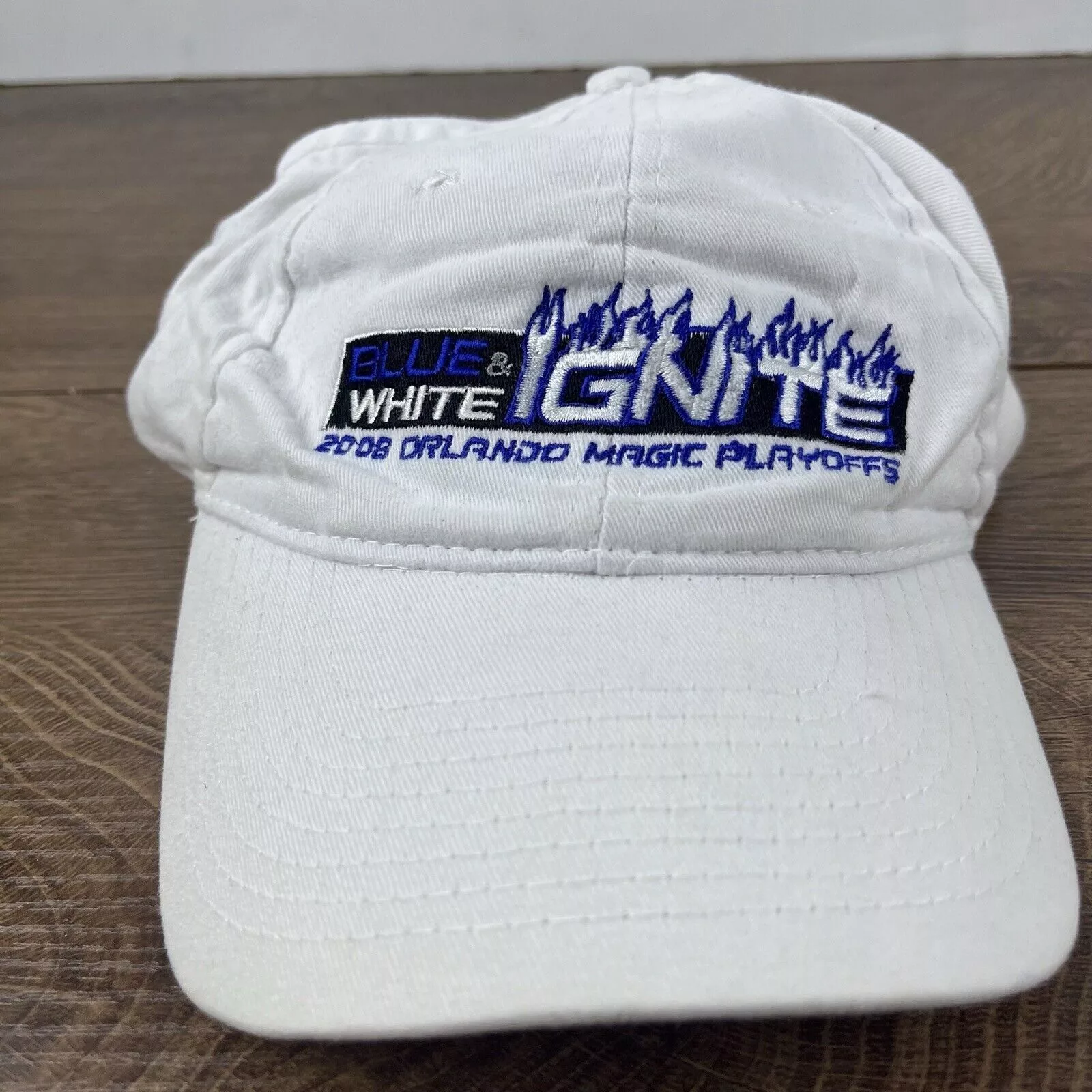 Other Hats Other 2008 Orlando Magic Playoffs Hat Blue and White Ignite White