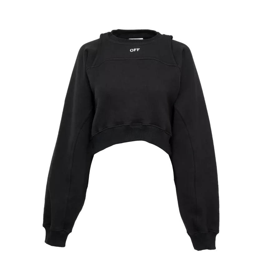 Off-White Crop Tops Off-White o1h1sh10624 Cropped in Black