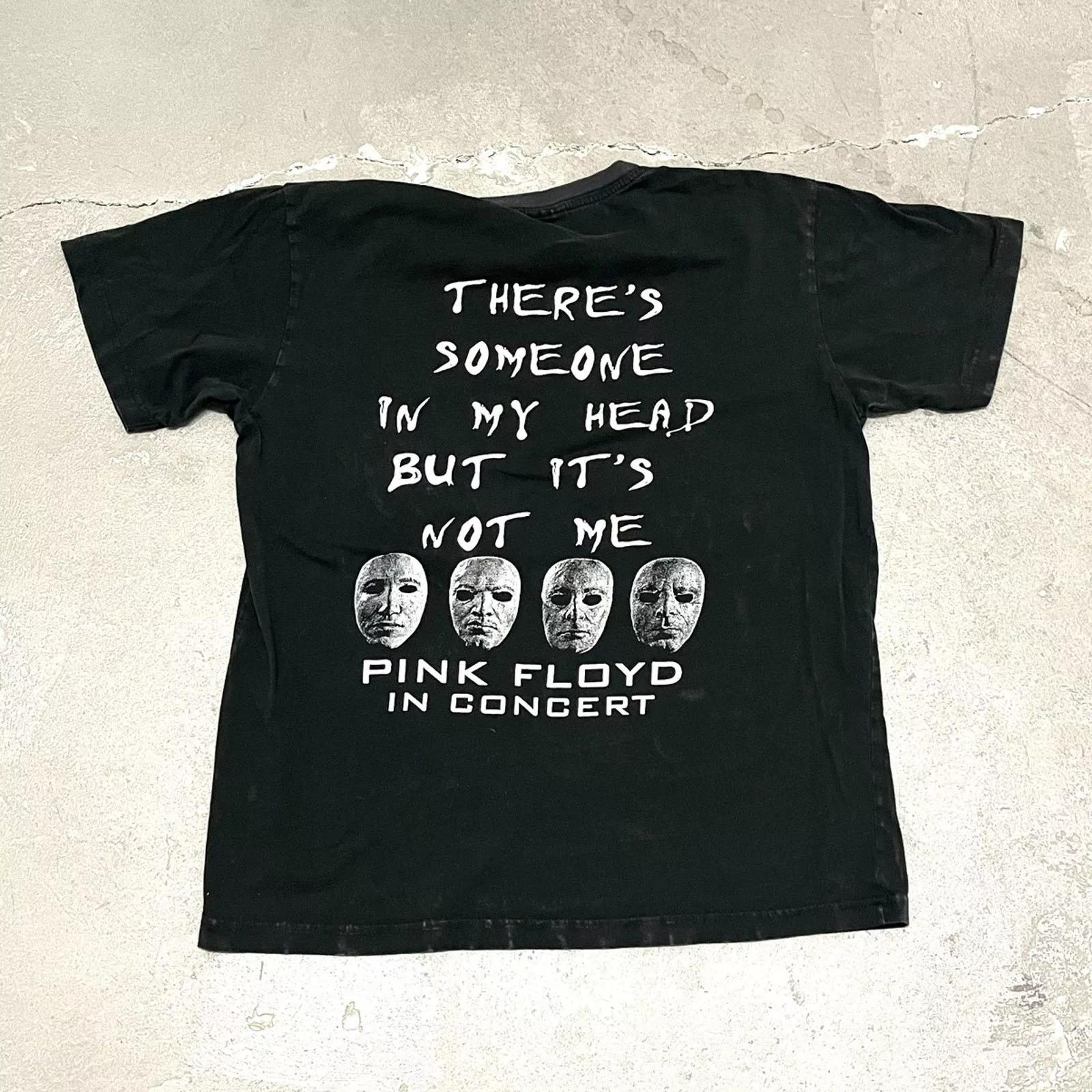 Band Tees Short Sleeve T Shirts Band Tees × Vintage VTG 1990’s Pink Floyd Live In Concert Parking Lot Band Tee M Black Streetwear