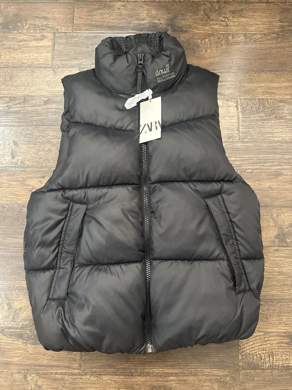 Zara Vests Zara Sleeveless Puffer Jacket Vest Black