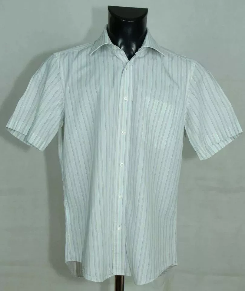 Hugo Boss Shirts Button Ups HUGO BOSS SHIRT SHORT SLEEVE COTTON SIZE 15 3/4"- L EXCL Multi