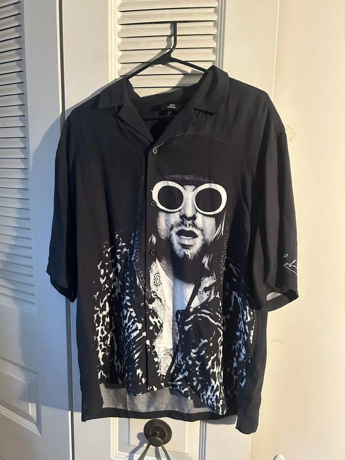 Other Shirts Button Ups Other Kurt Cobain Button Up Black Vintage