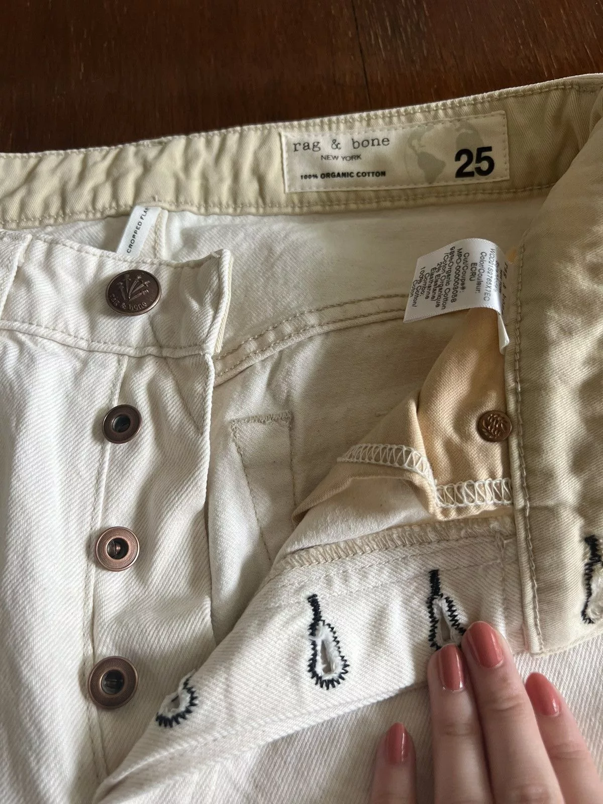 Rag & Bone Jeans Rag & Bone - Maya High Rise Cropped Flare - 25 White