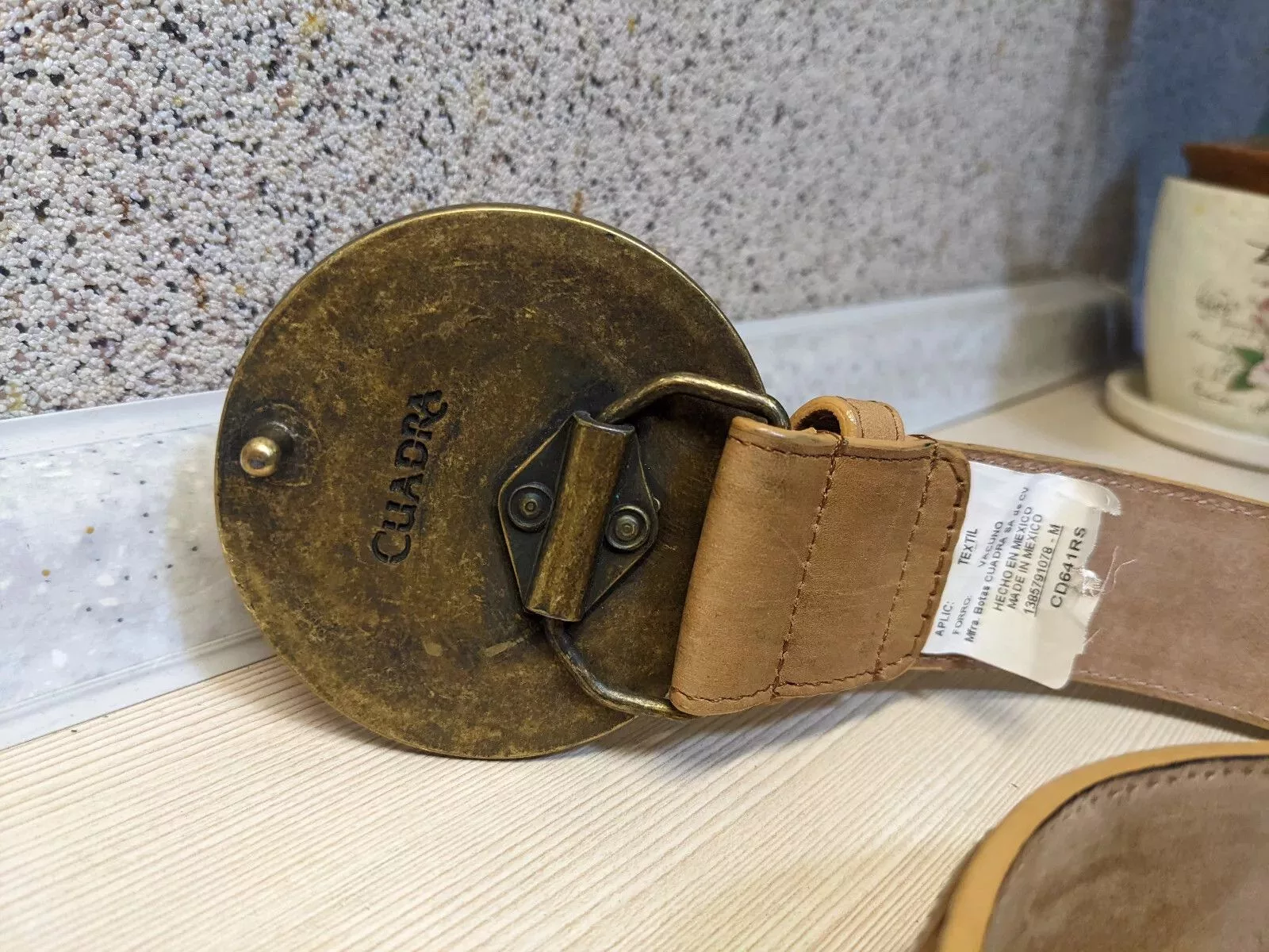 Designer Belts Designer Cuadra Brown Leather Genuine Belt Size M Multi